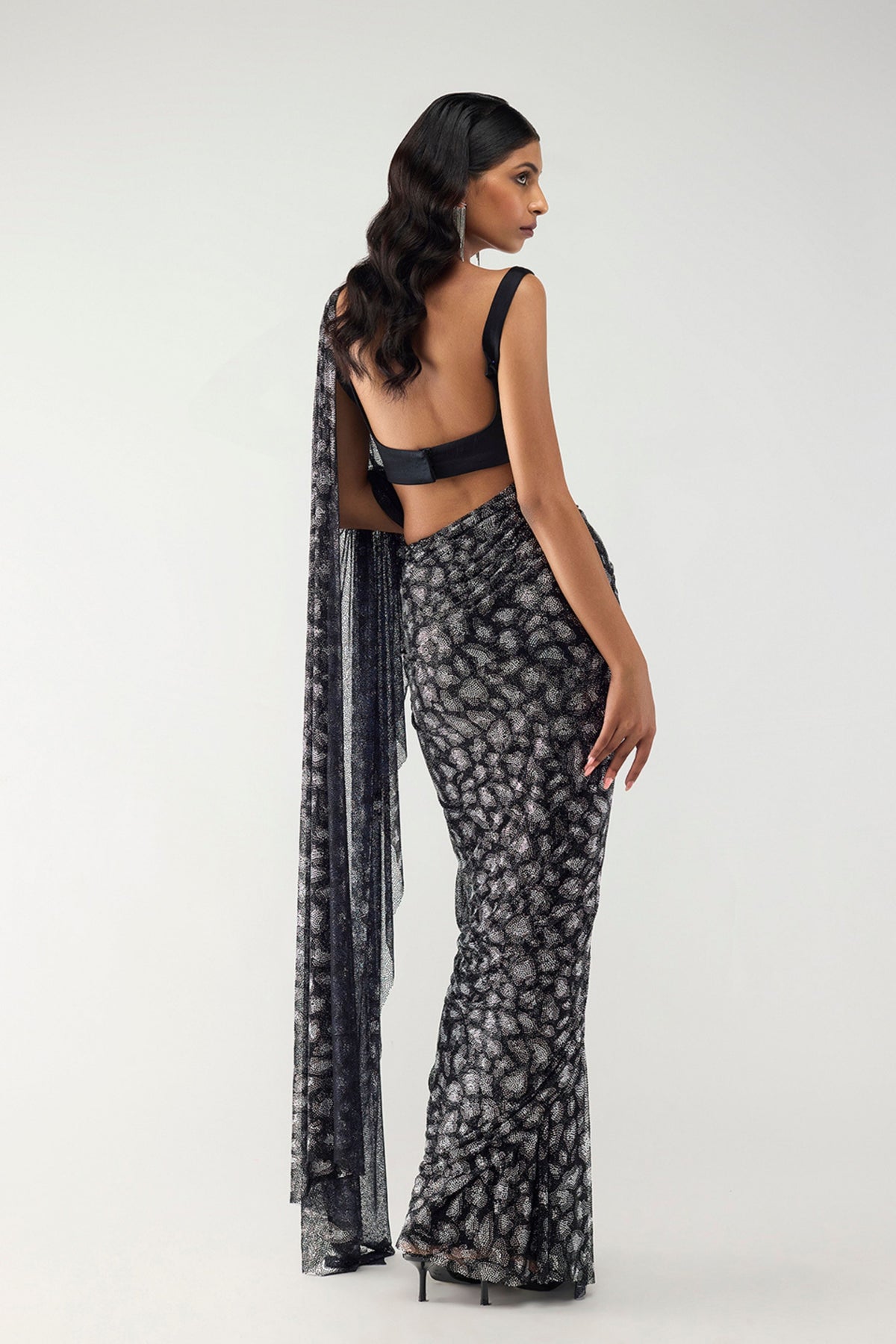 Obsidia Draped Saree Set