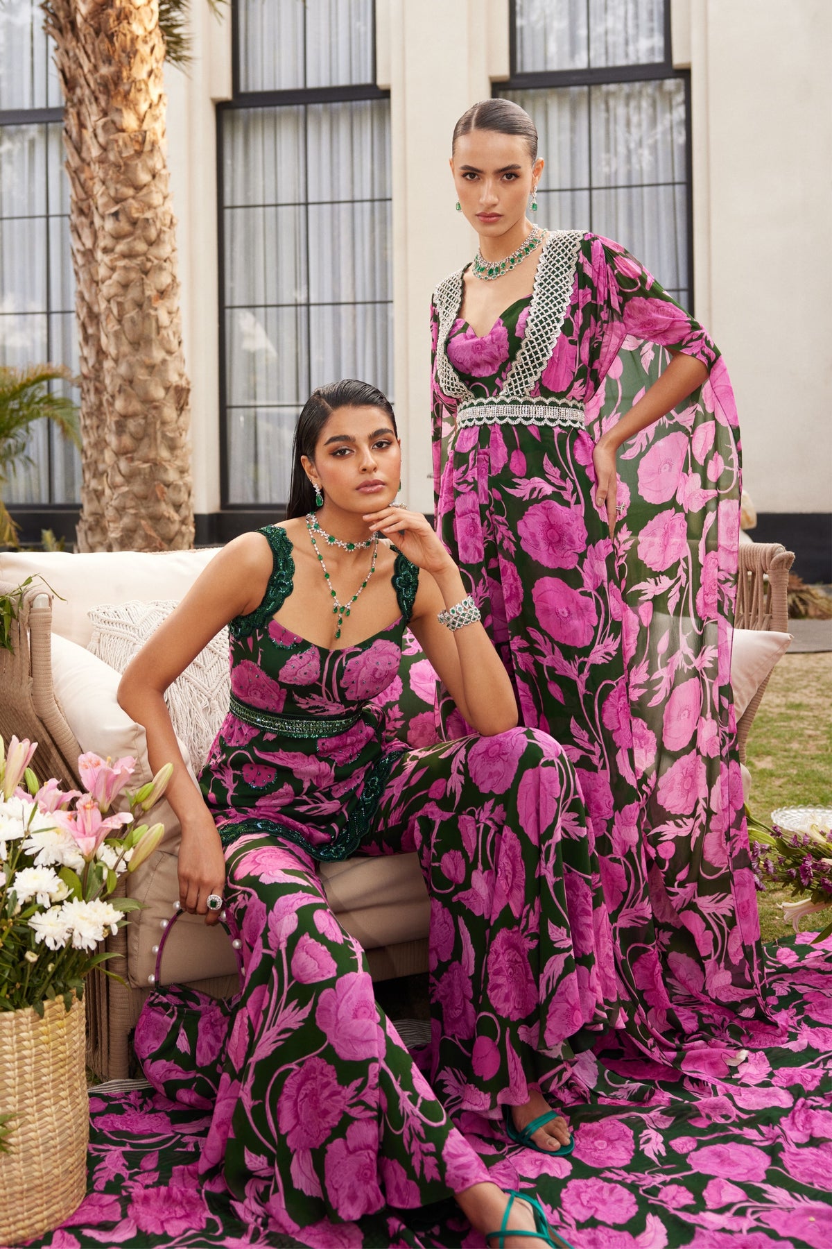 Alaina Drape Saree set