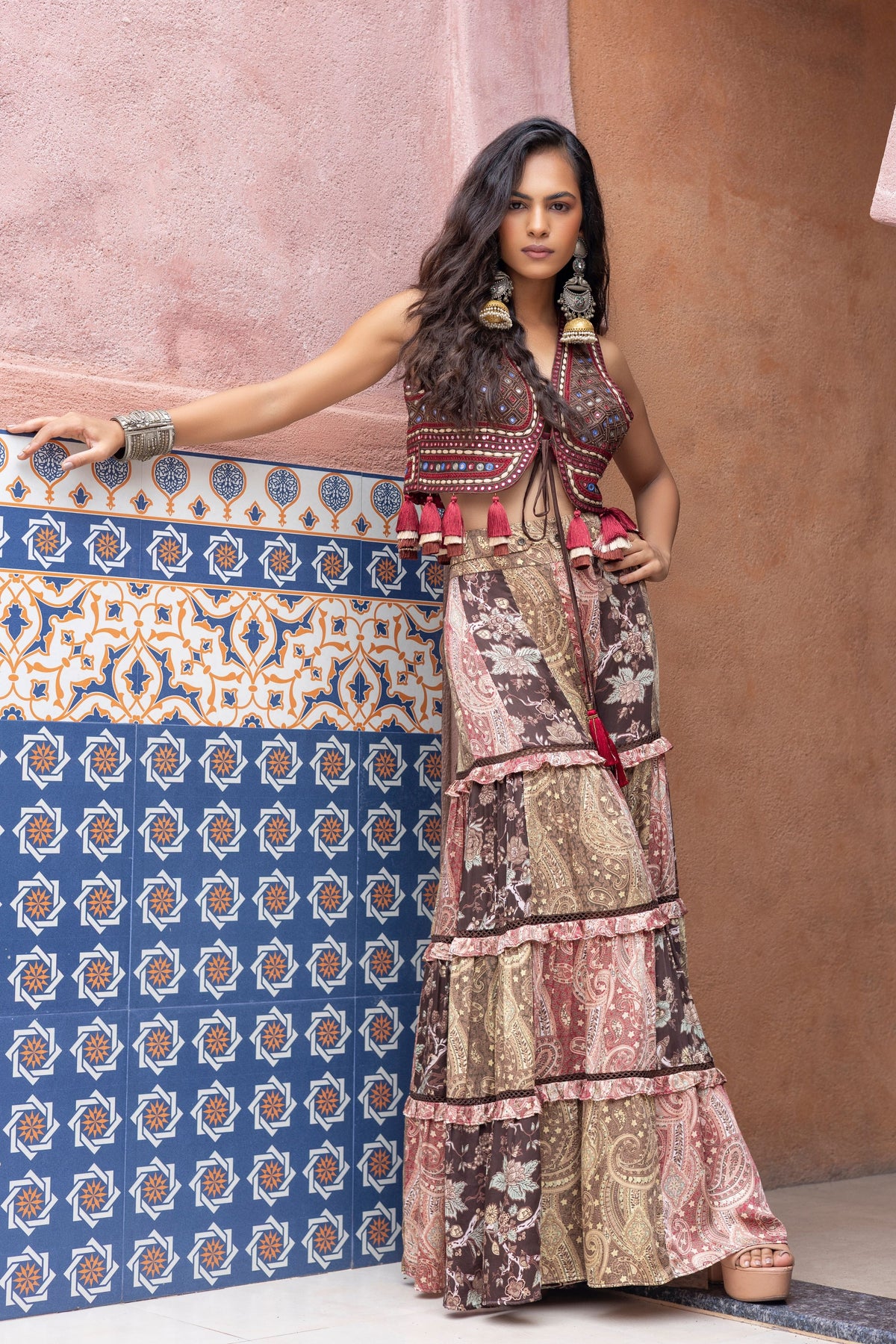 Multicolor Embroidered Co-ord Set