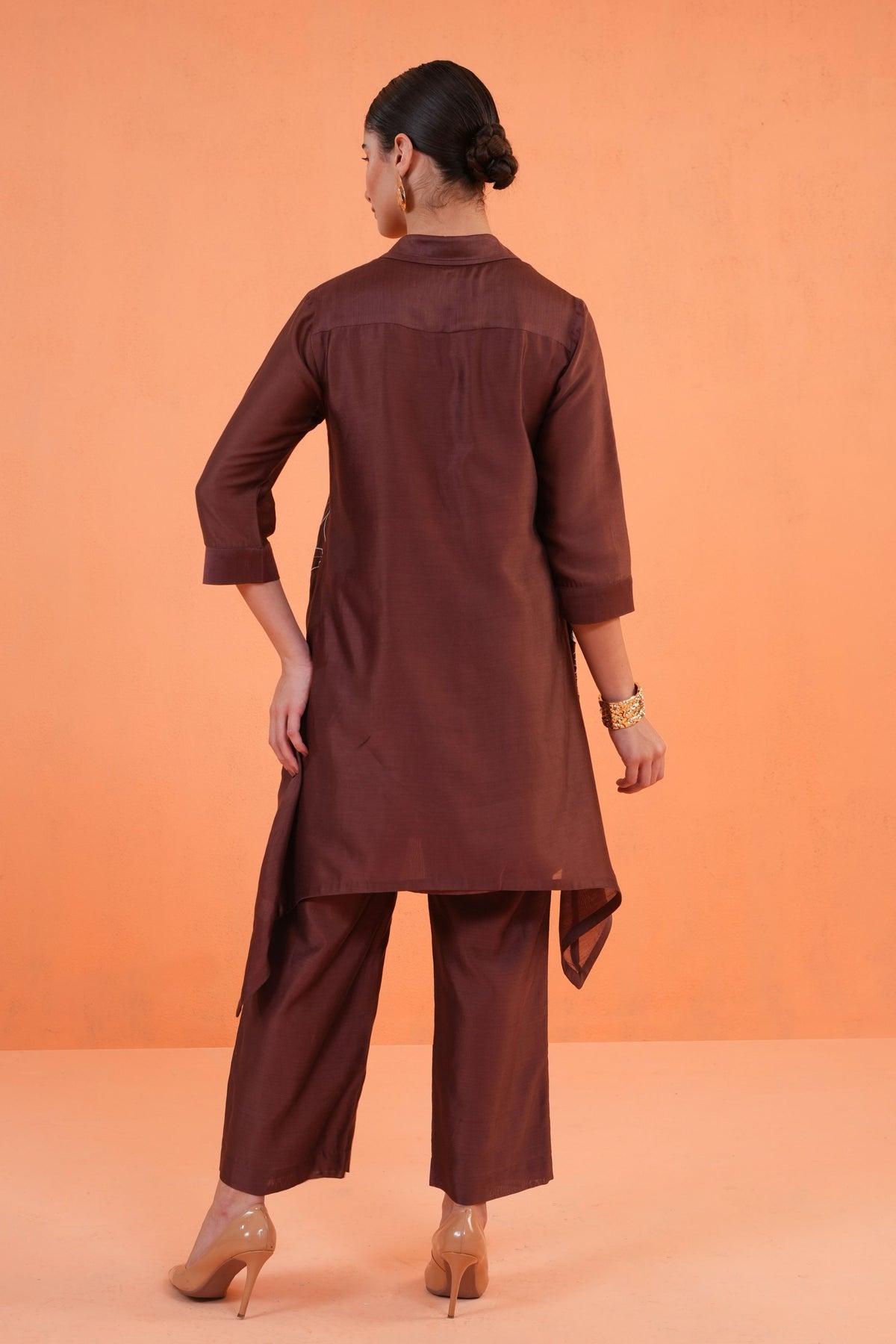 Brown Noir Tunic Set