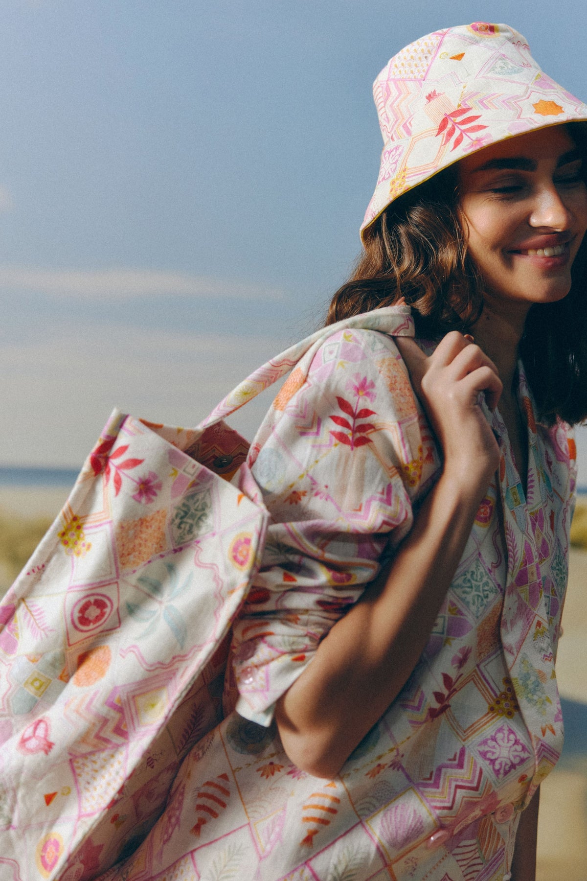 Printed Linen Blazer