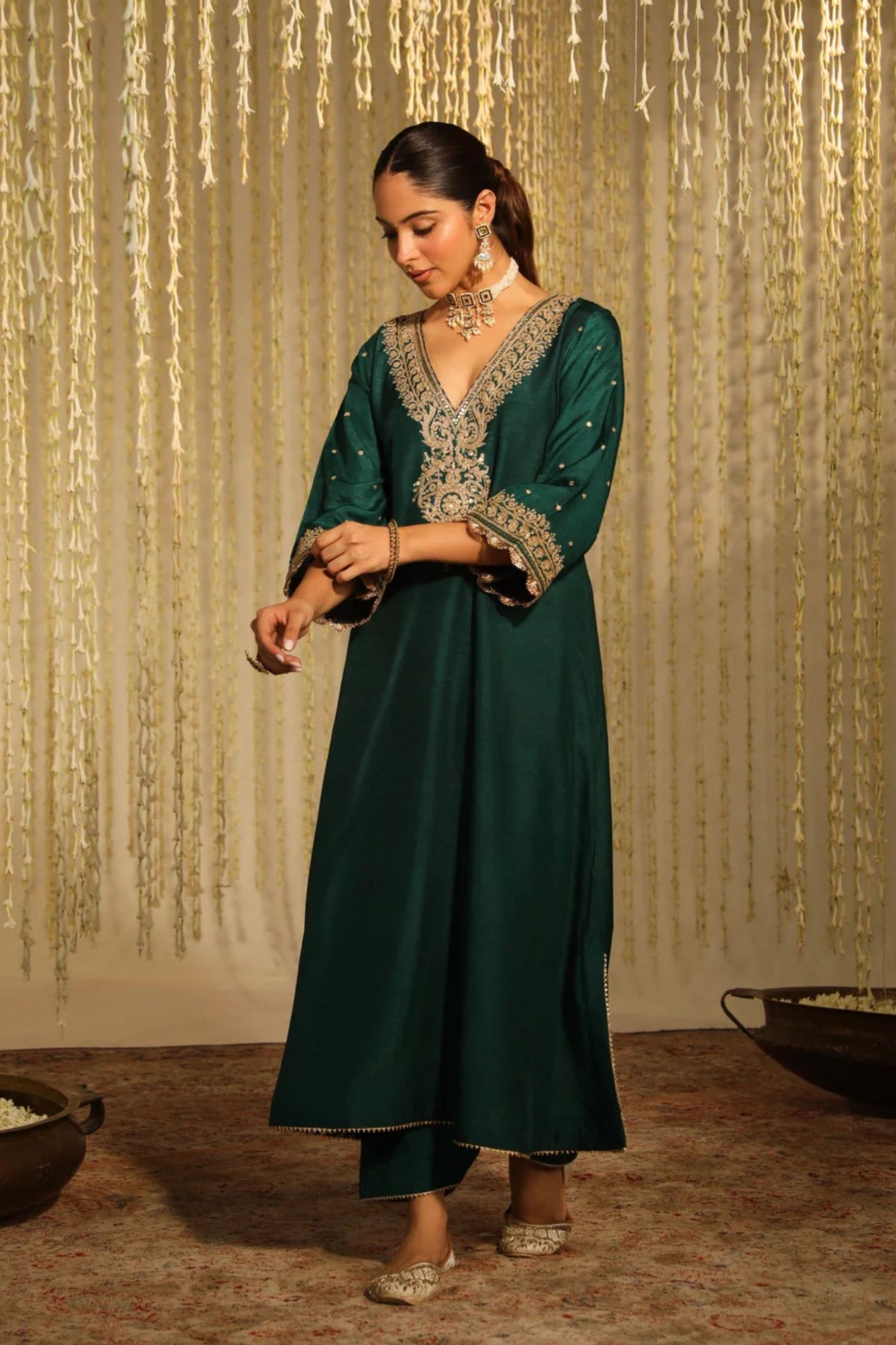 Mysha Emerald Green Kurta Set