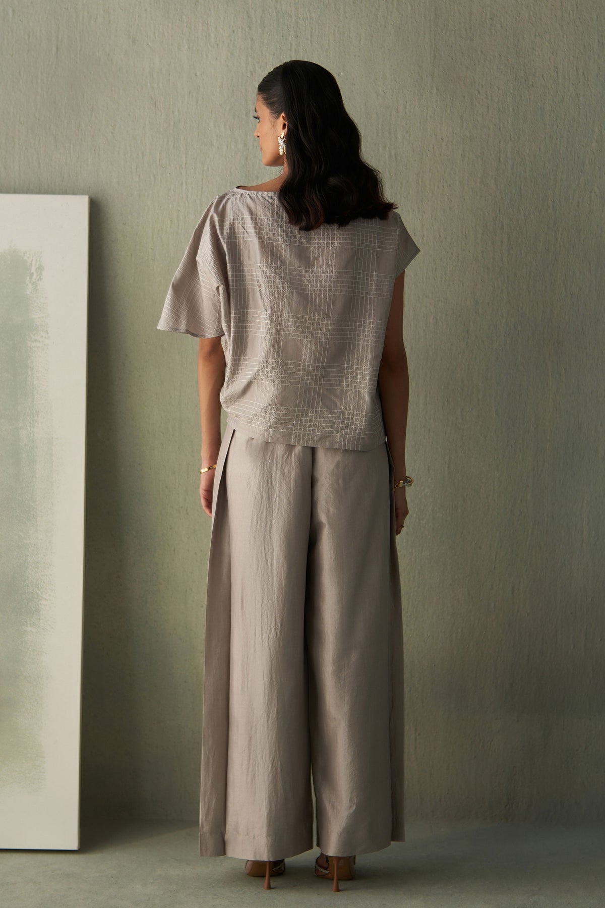 Steel Pleated Trouser