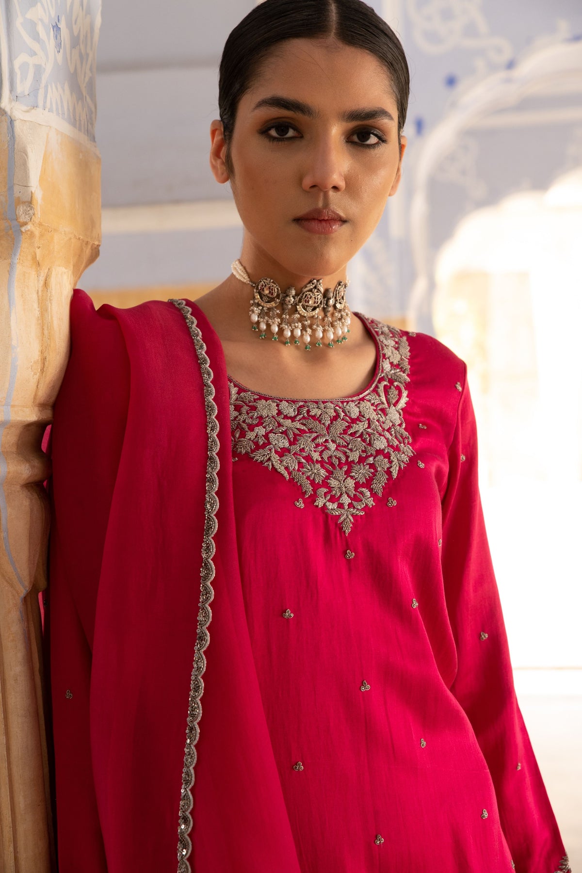 Rani Pink Kurta Set