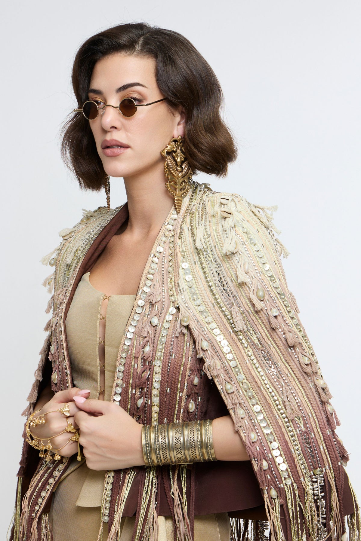 Zeenat Fringe Jacket