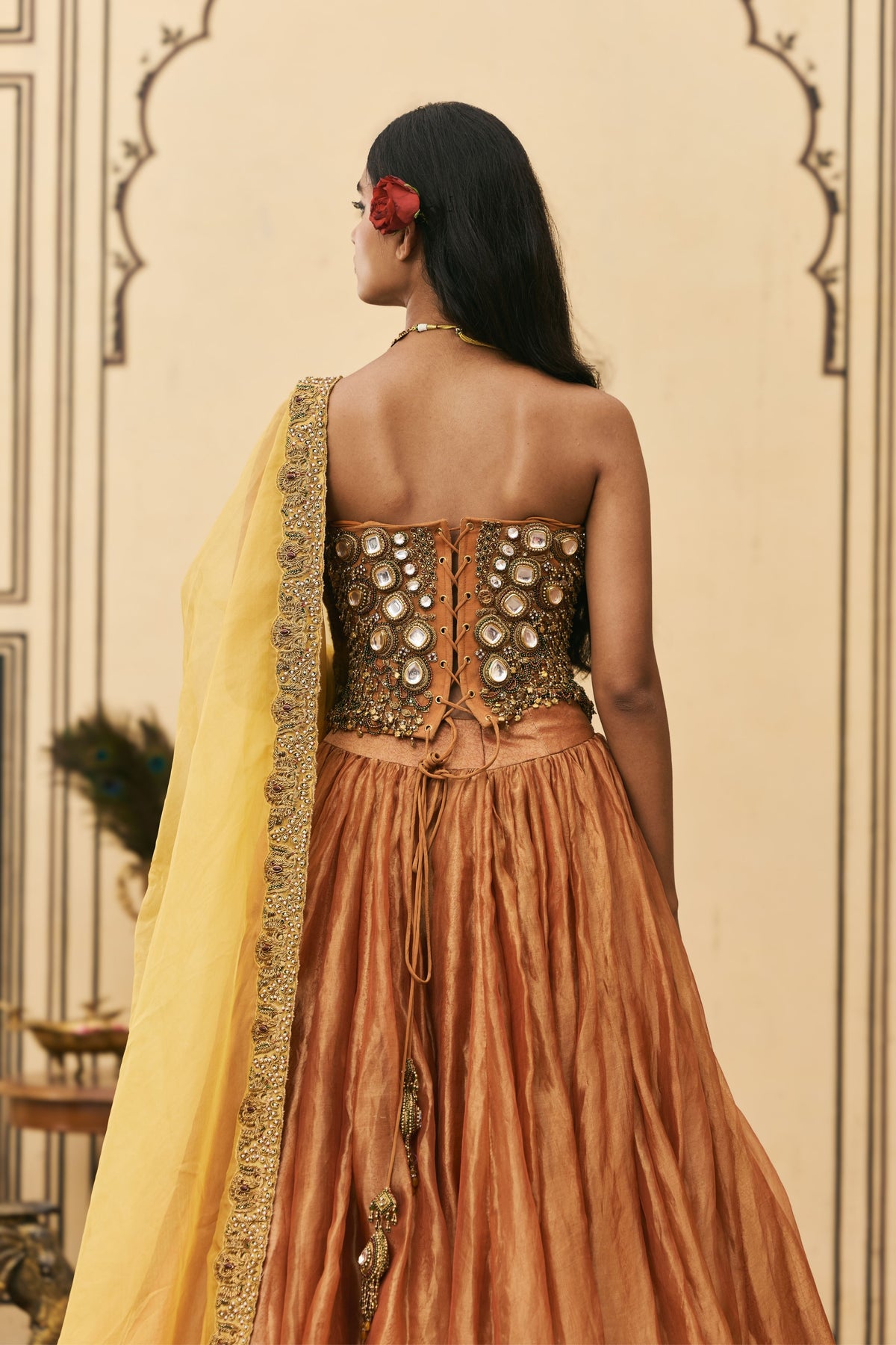 Narangi Lehenga Set