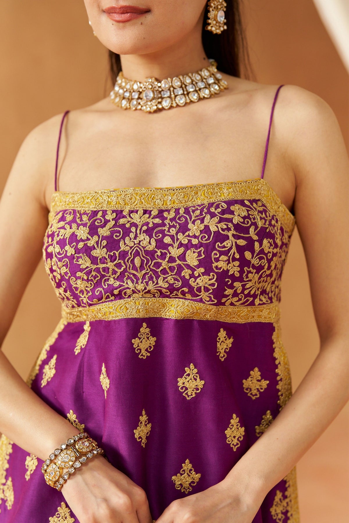 Najma Deep Purple Kurta Set