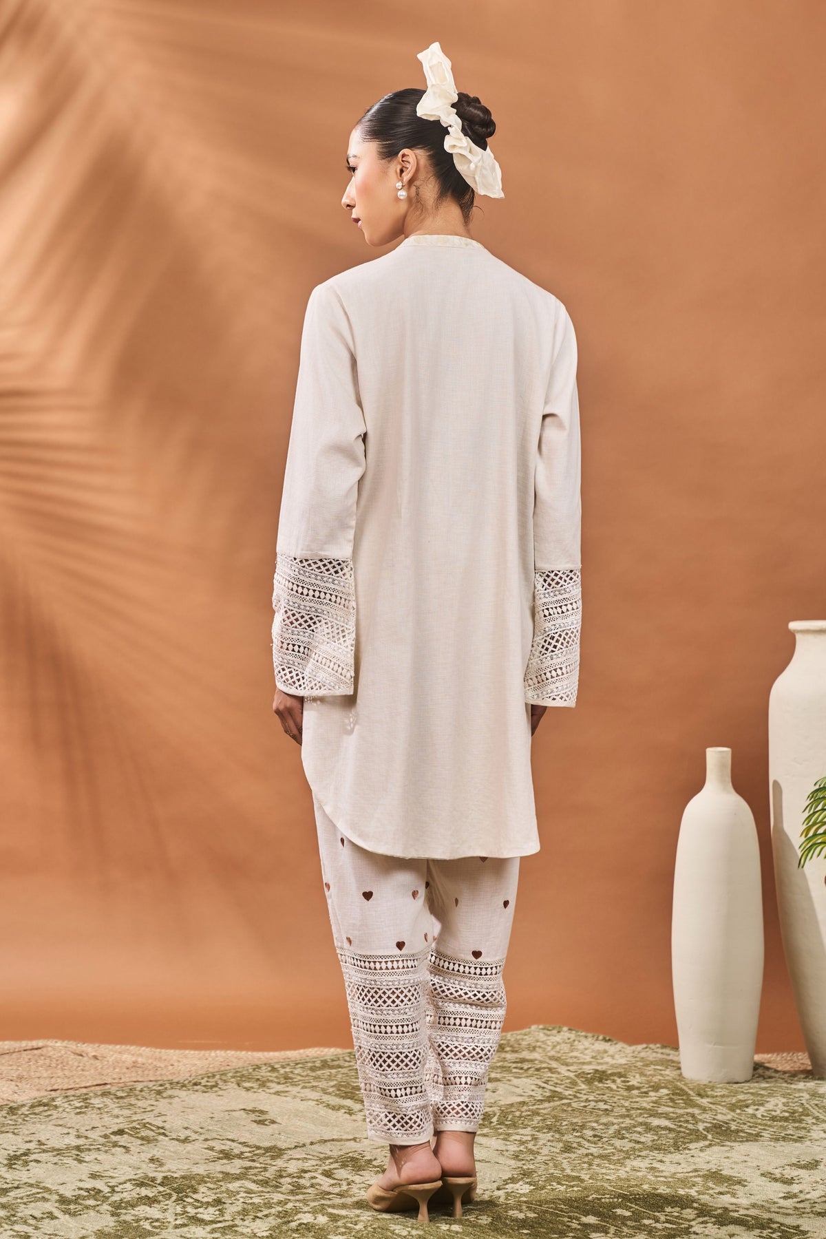 Ivory Blooming Board Tunic Set