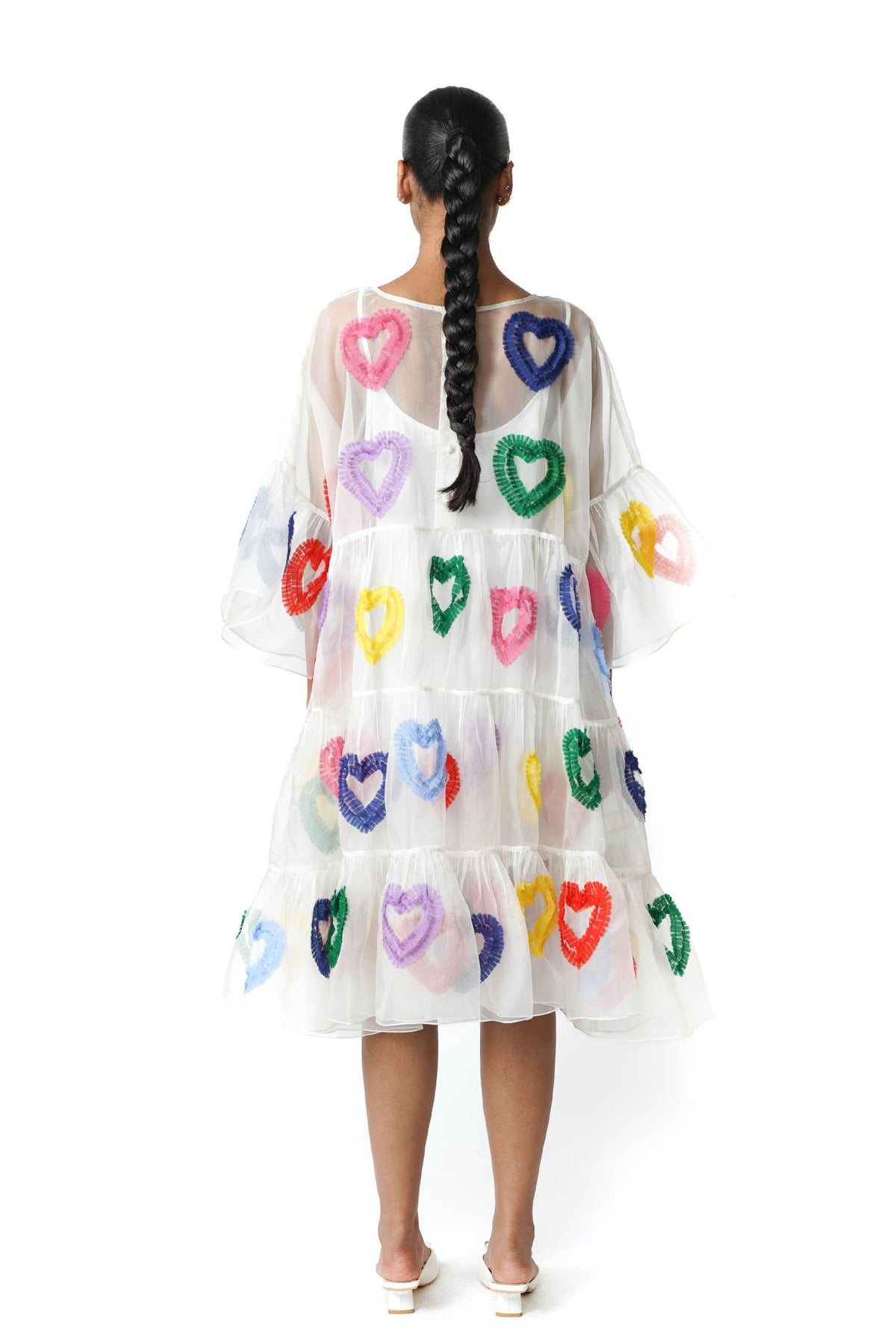 All Hearts Organza Tier White Dress