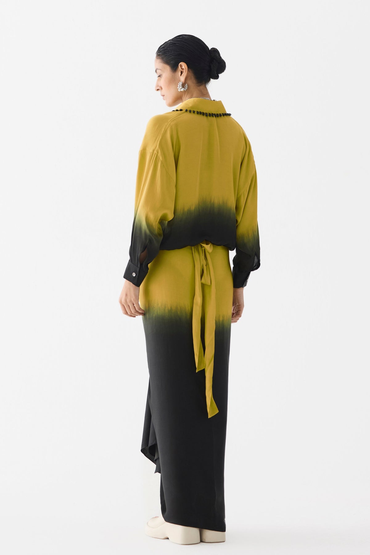 Olive Black Shirt Dress