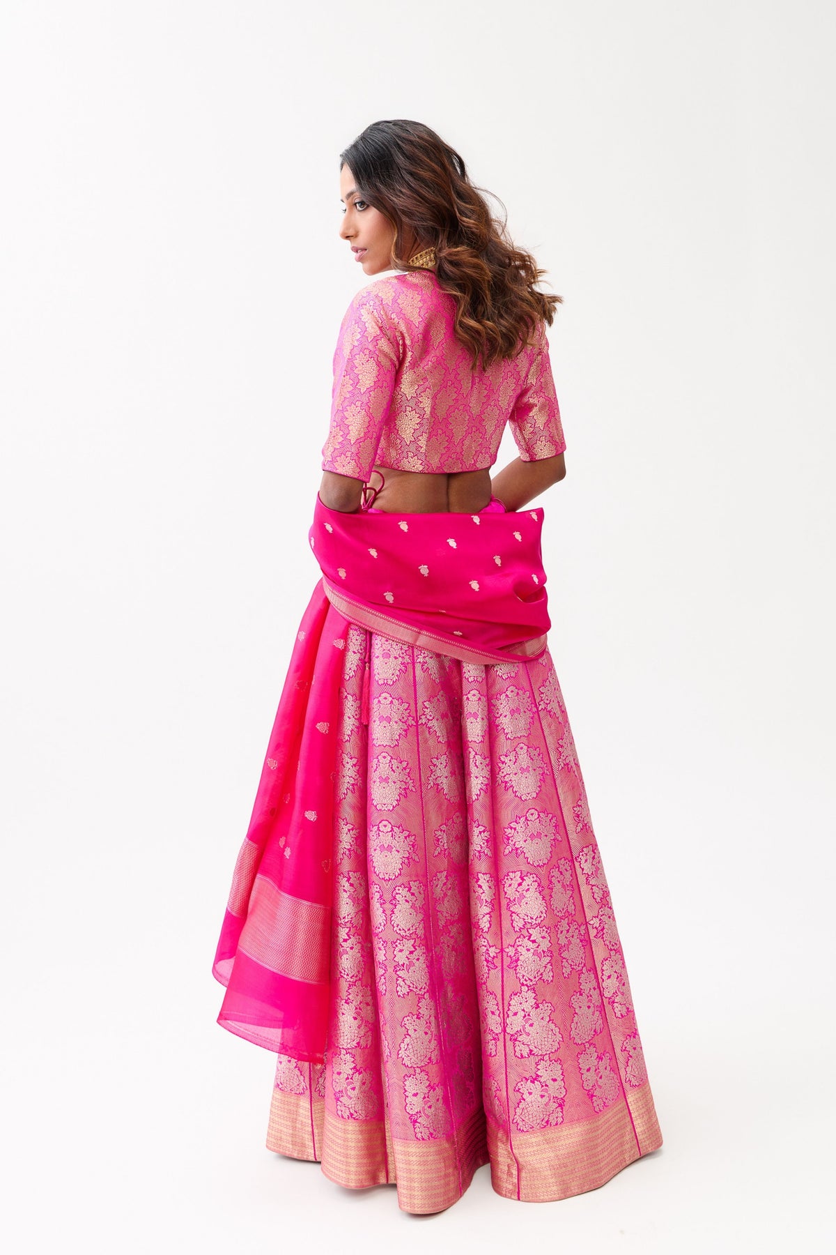 Rani Pink Gulhar Lehenga Set