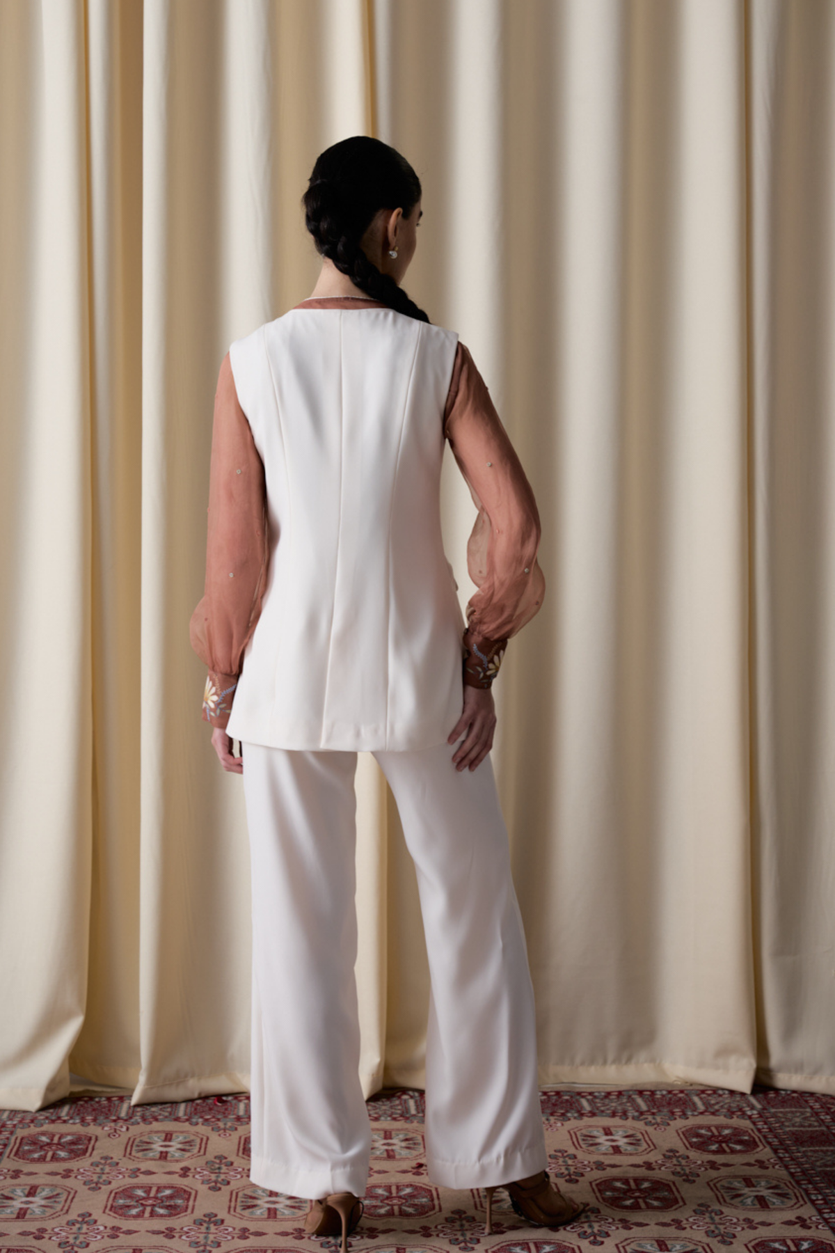 Moonlight Ensemble Ivory Jacket Set