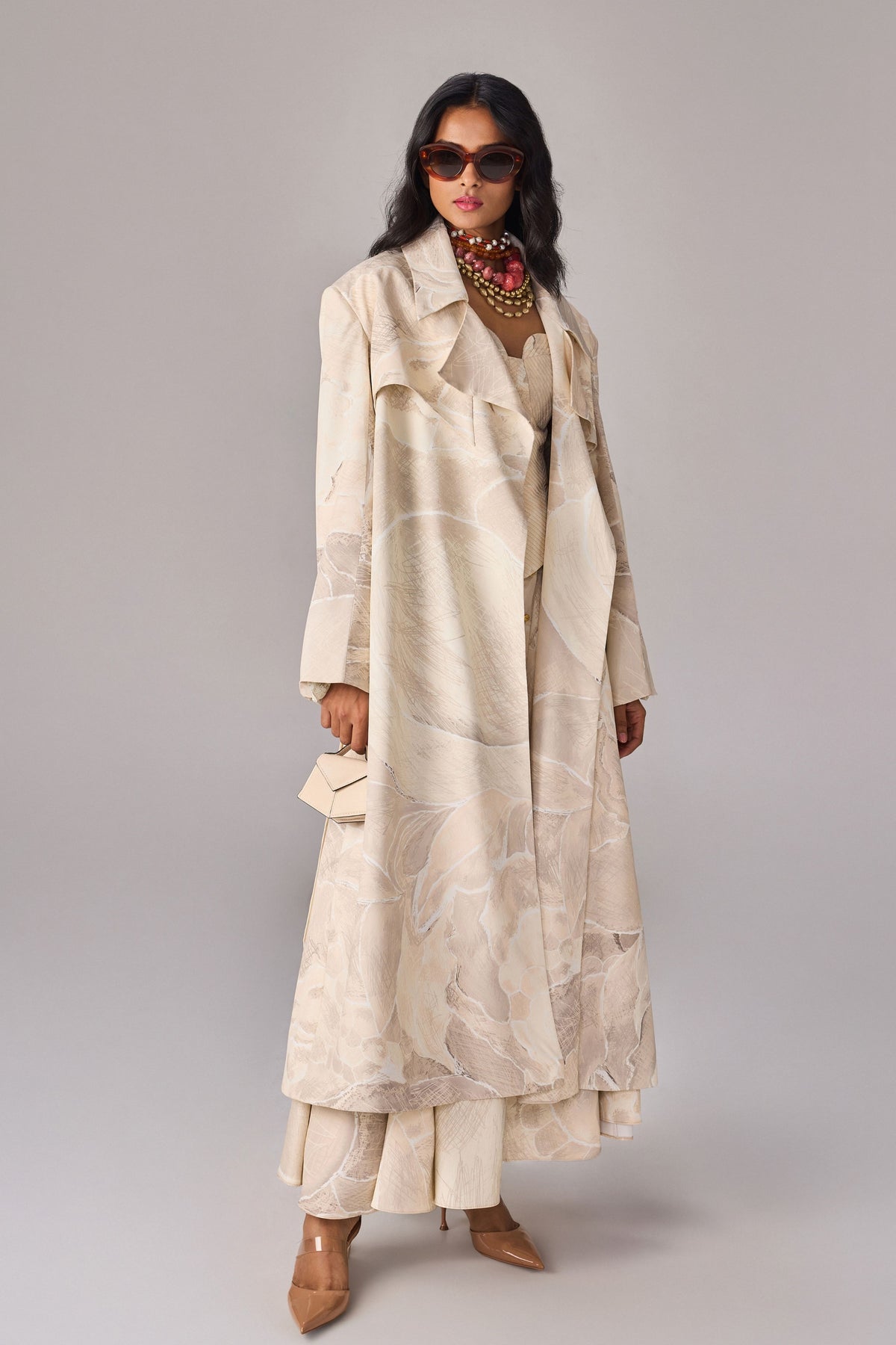 Dull Scratch Flower Harper Trench