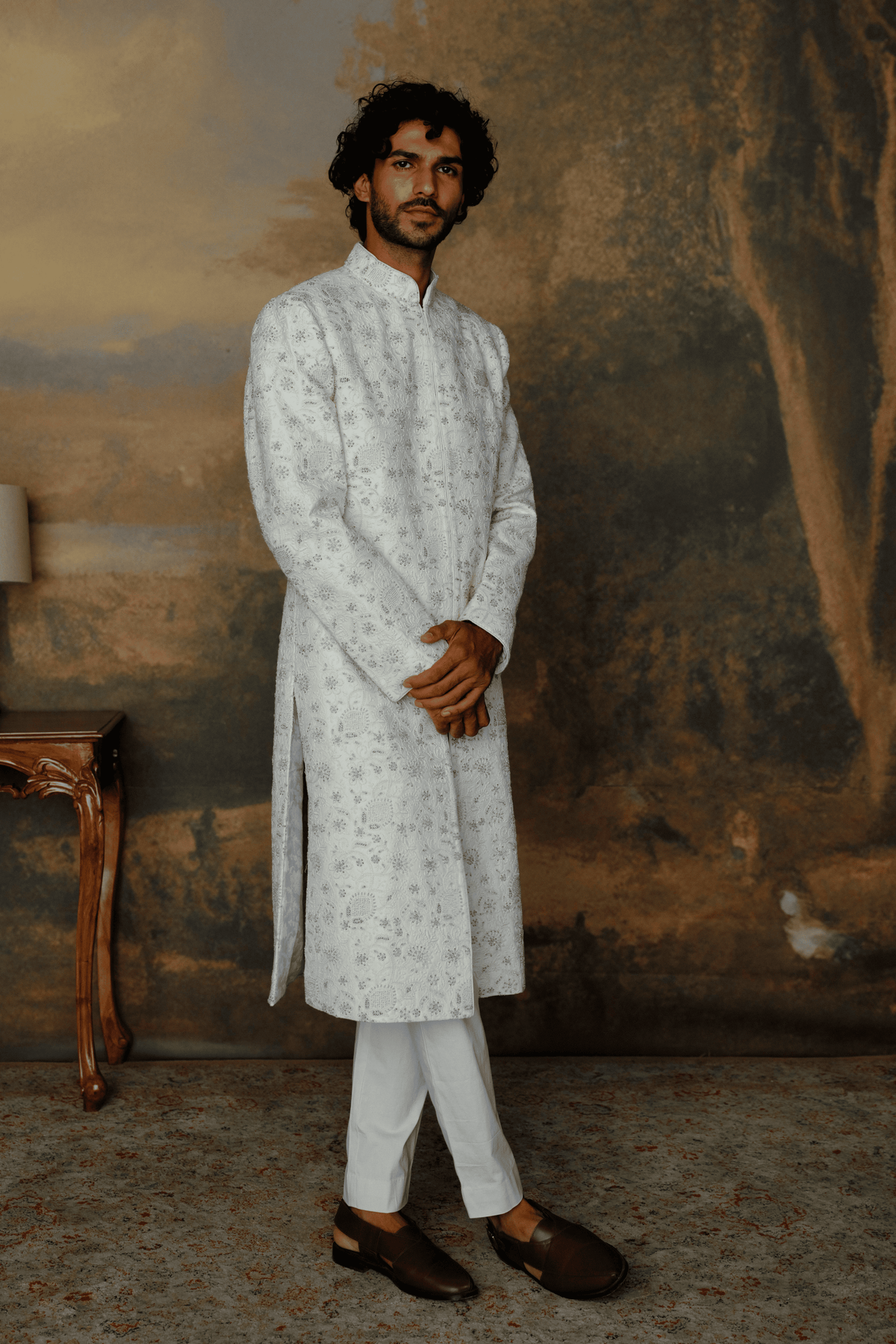 Ivory Sherwani Set
