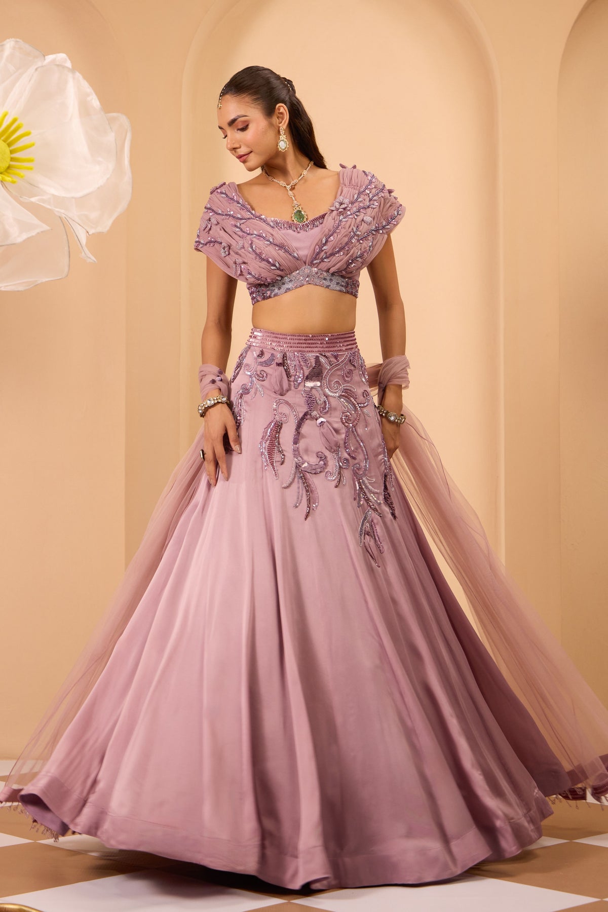 Lilac Lehenga Set