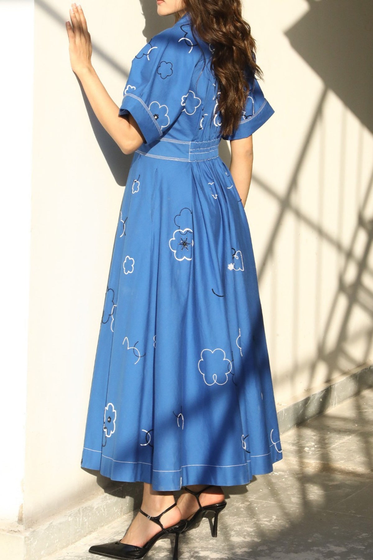 Ditsy Embroidered Sundress