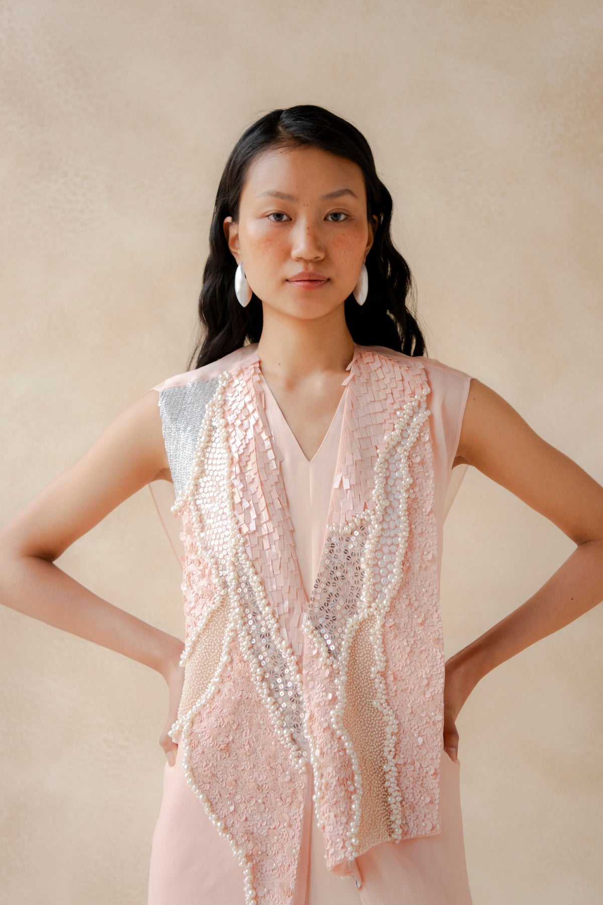 Embroidered Overlay Jumpsuit