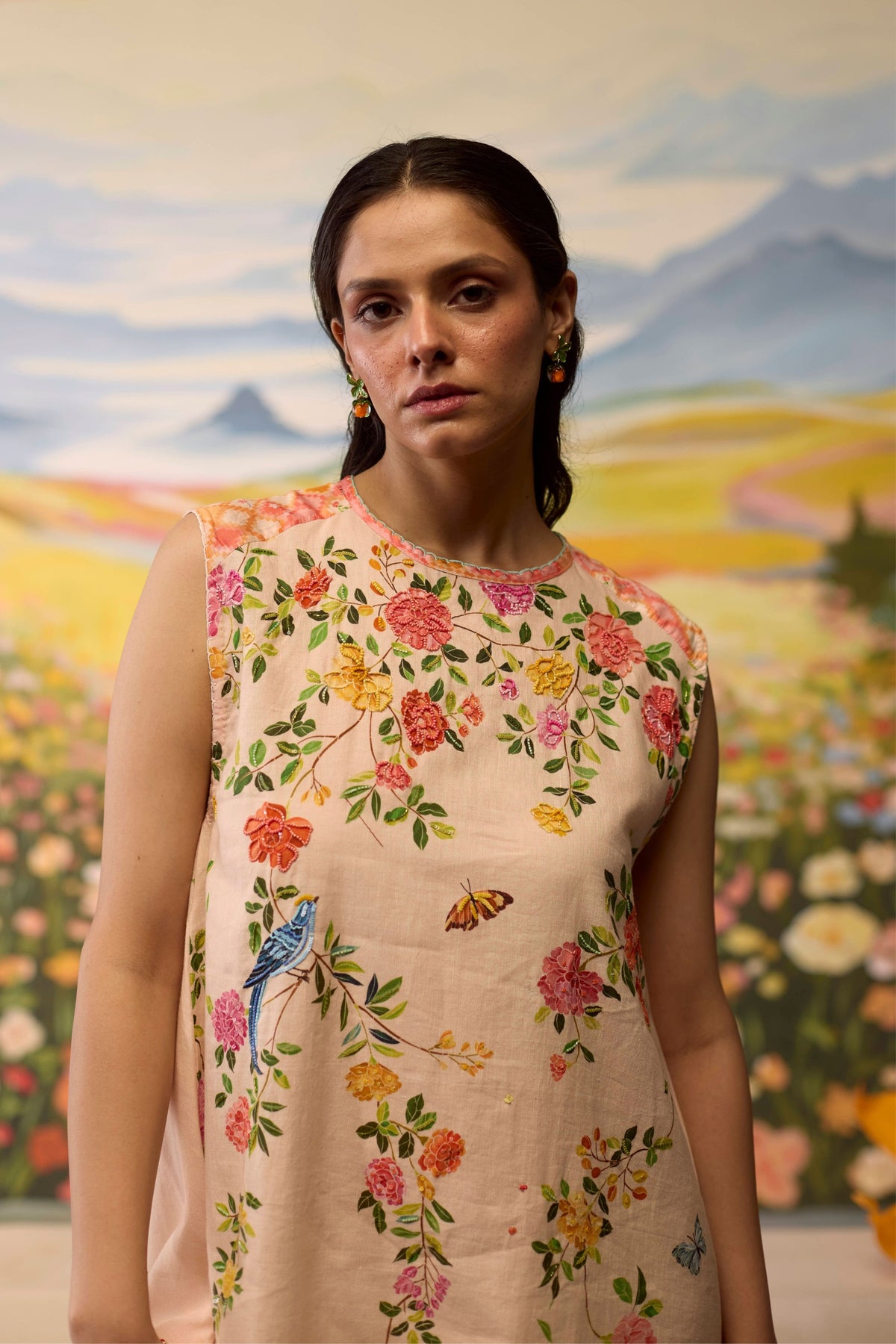 Sorbet Floral Gathered Dress