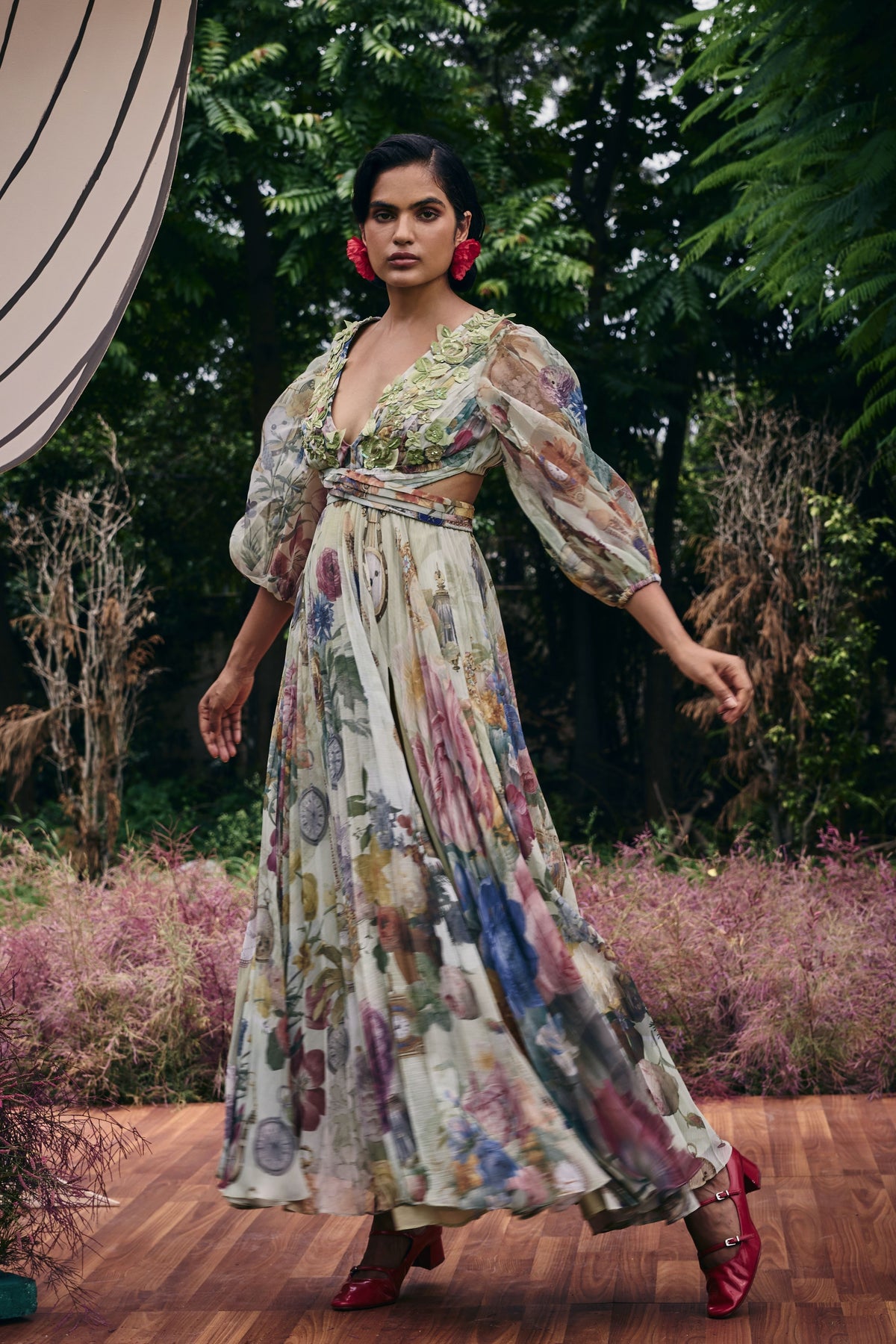 Antiquity Crossover Pleated Maxi