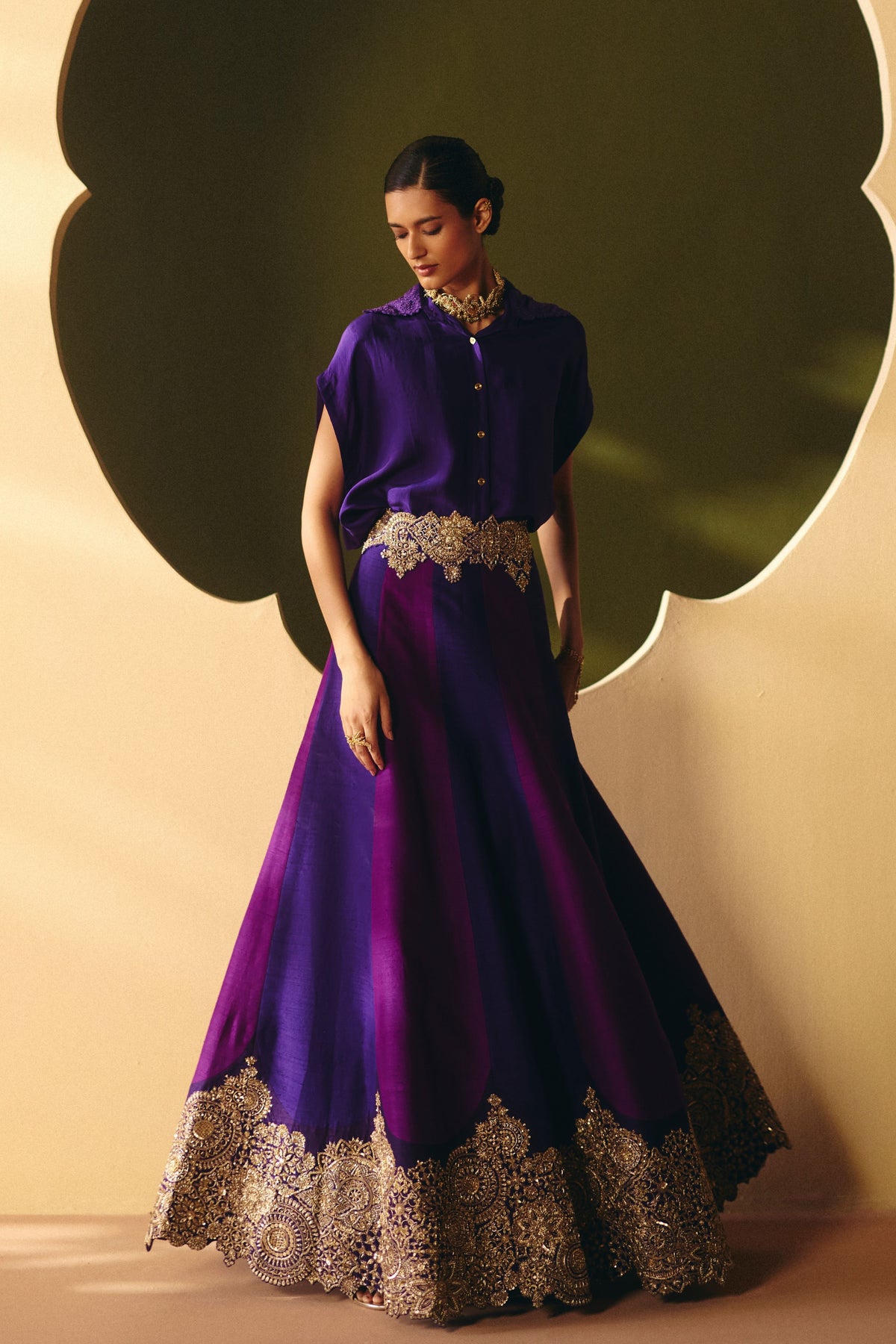 Purple Kosha Lehenga Set