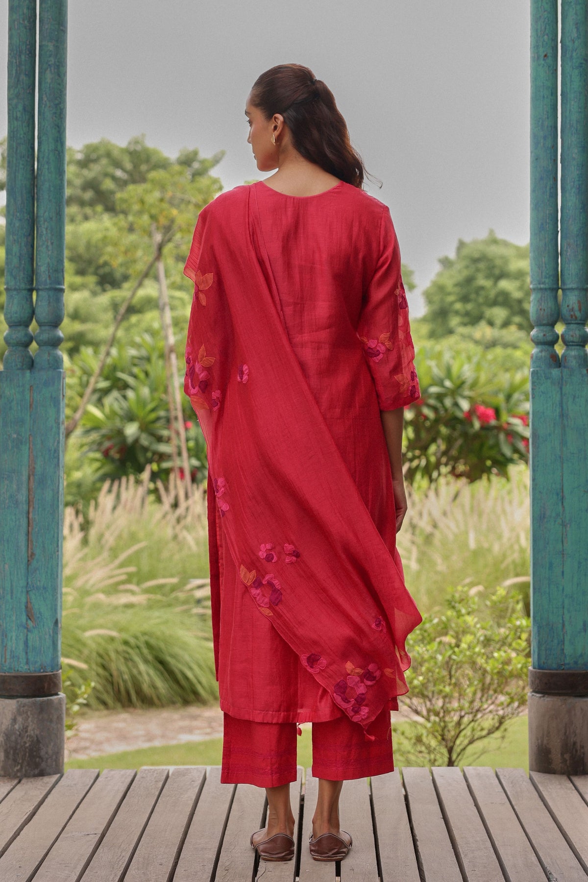 Berry Floral Kurta Set