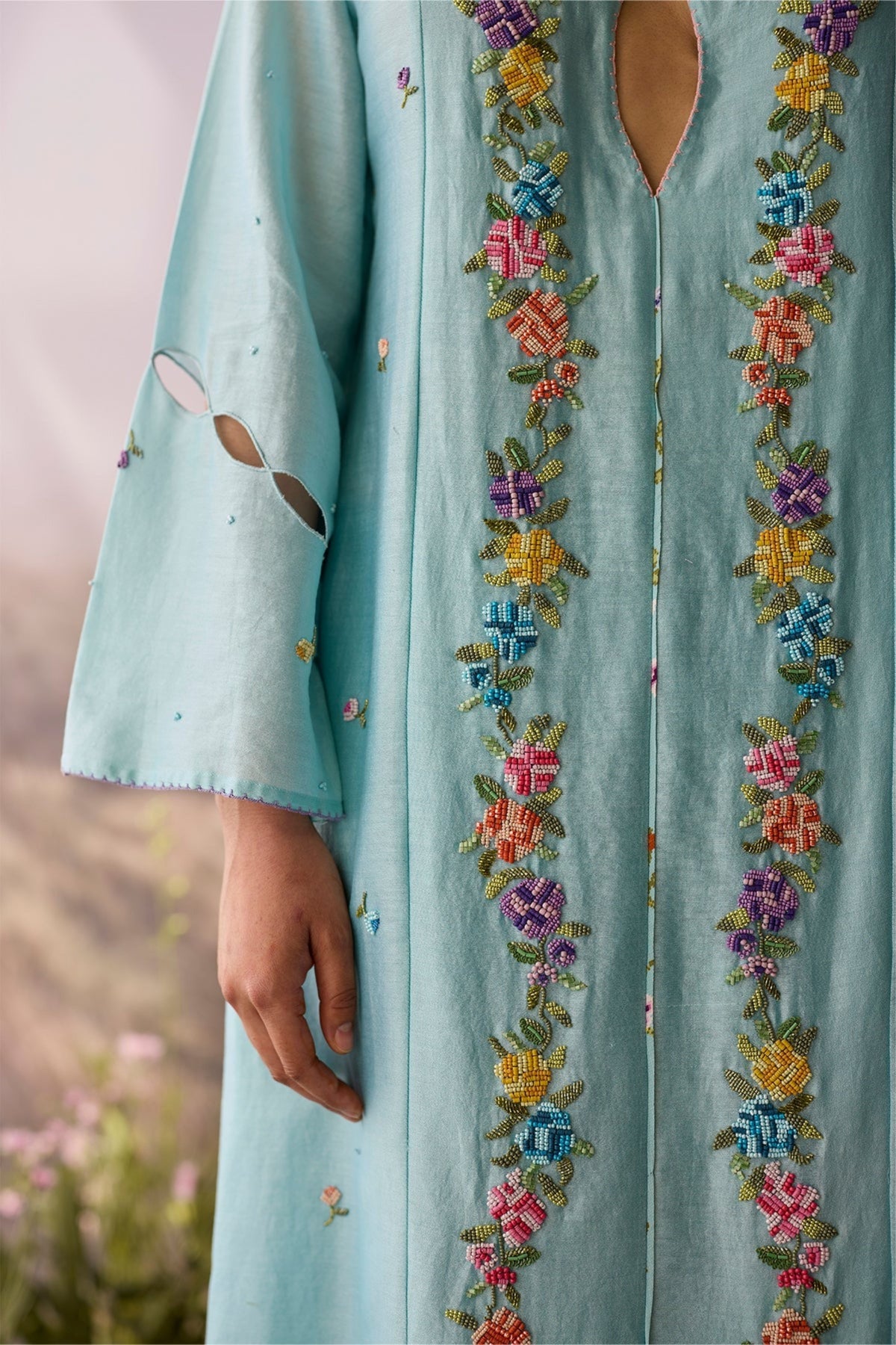 Azure Floral Kurta