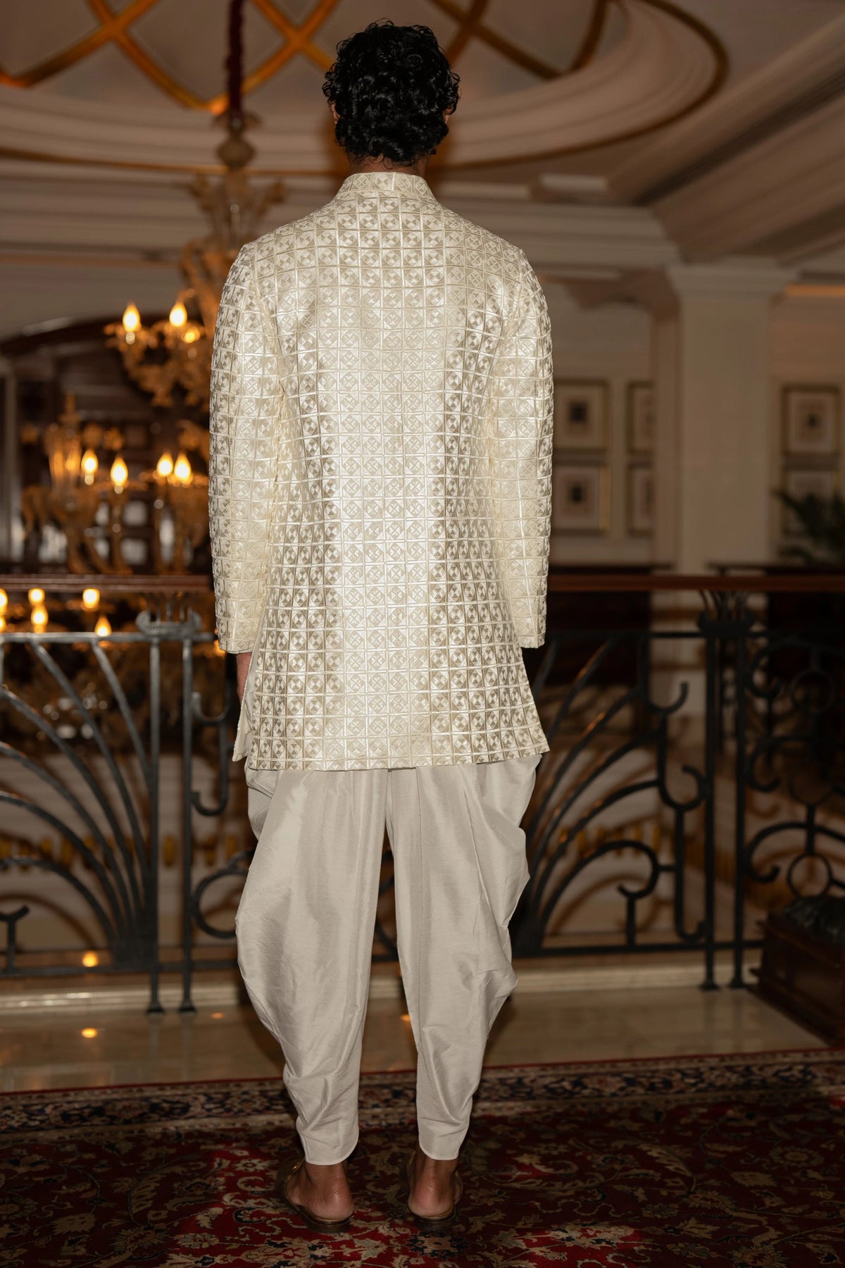 Ivory Embroidered Jacket Set