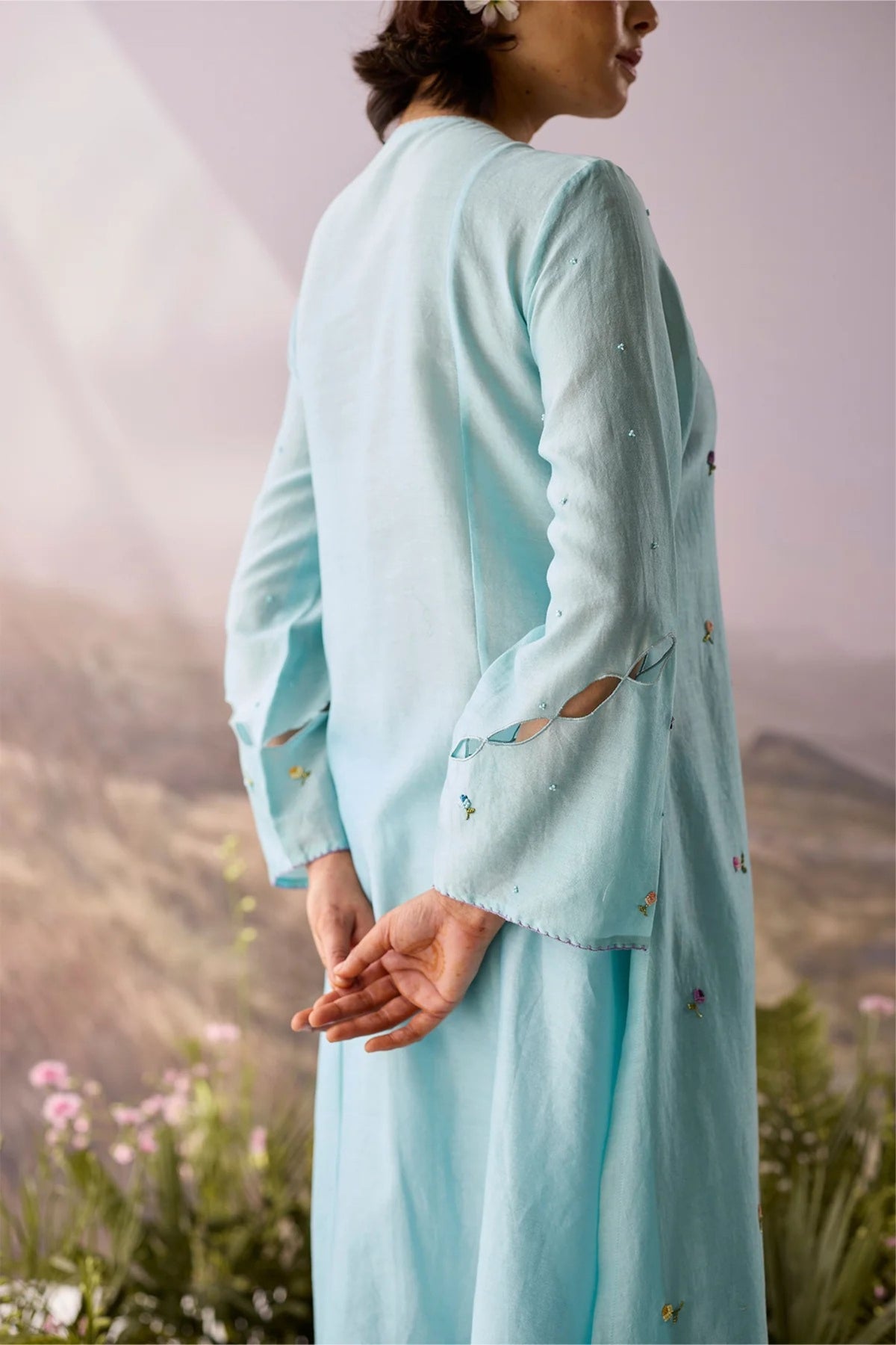 Azure Floral Kurta