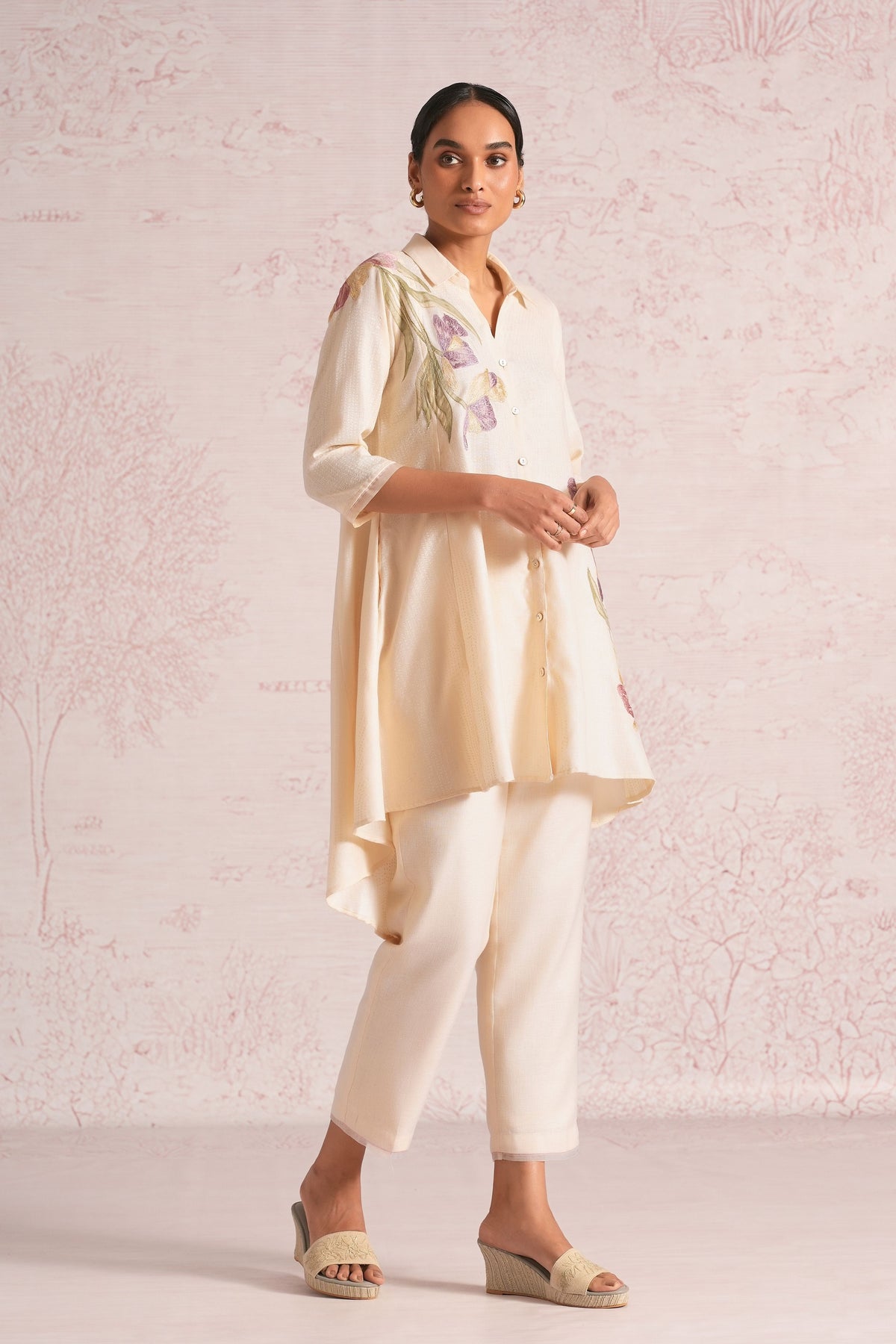 Petals Parchment Top