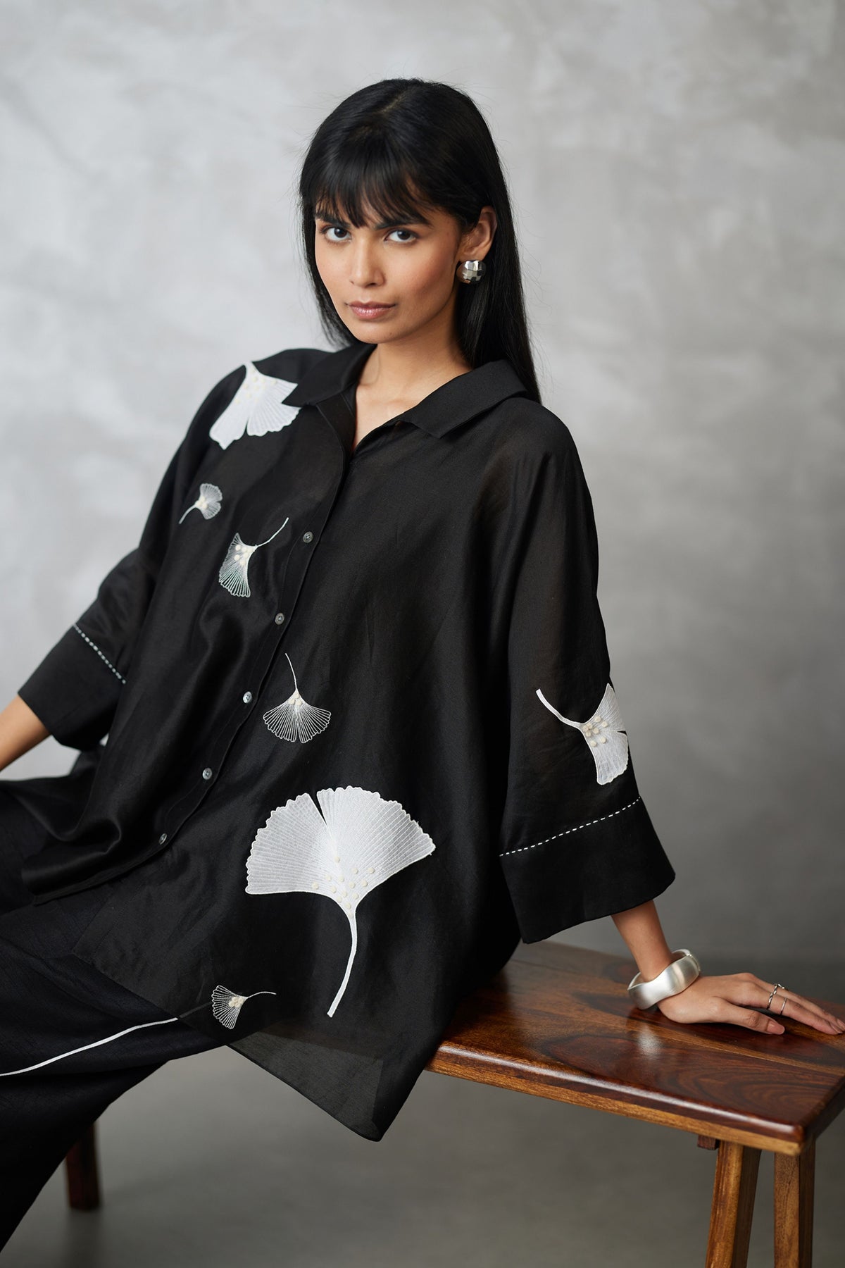 Black Ginkgo Co-ord Set