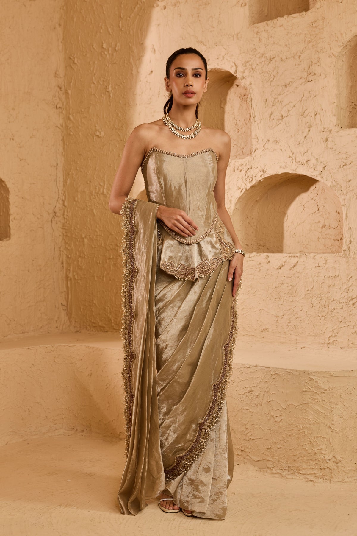 Elysian Drape Saree Set