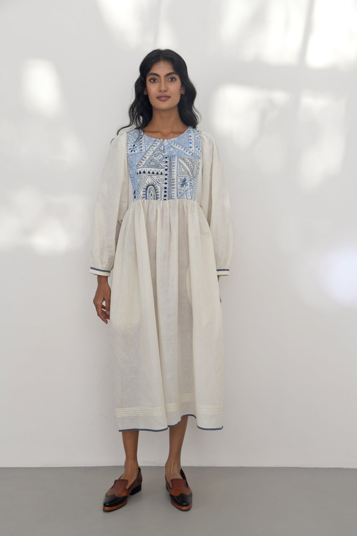 Ivory Adria Embroidered Dress