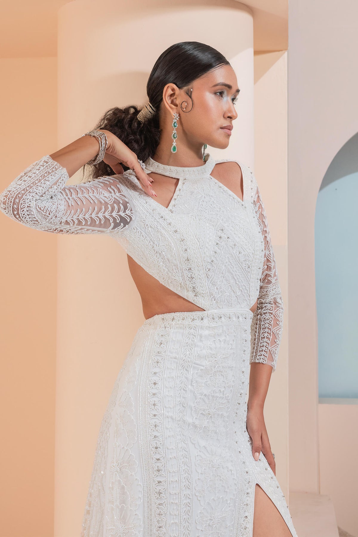 Ivory Beaded Gown