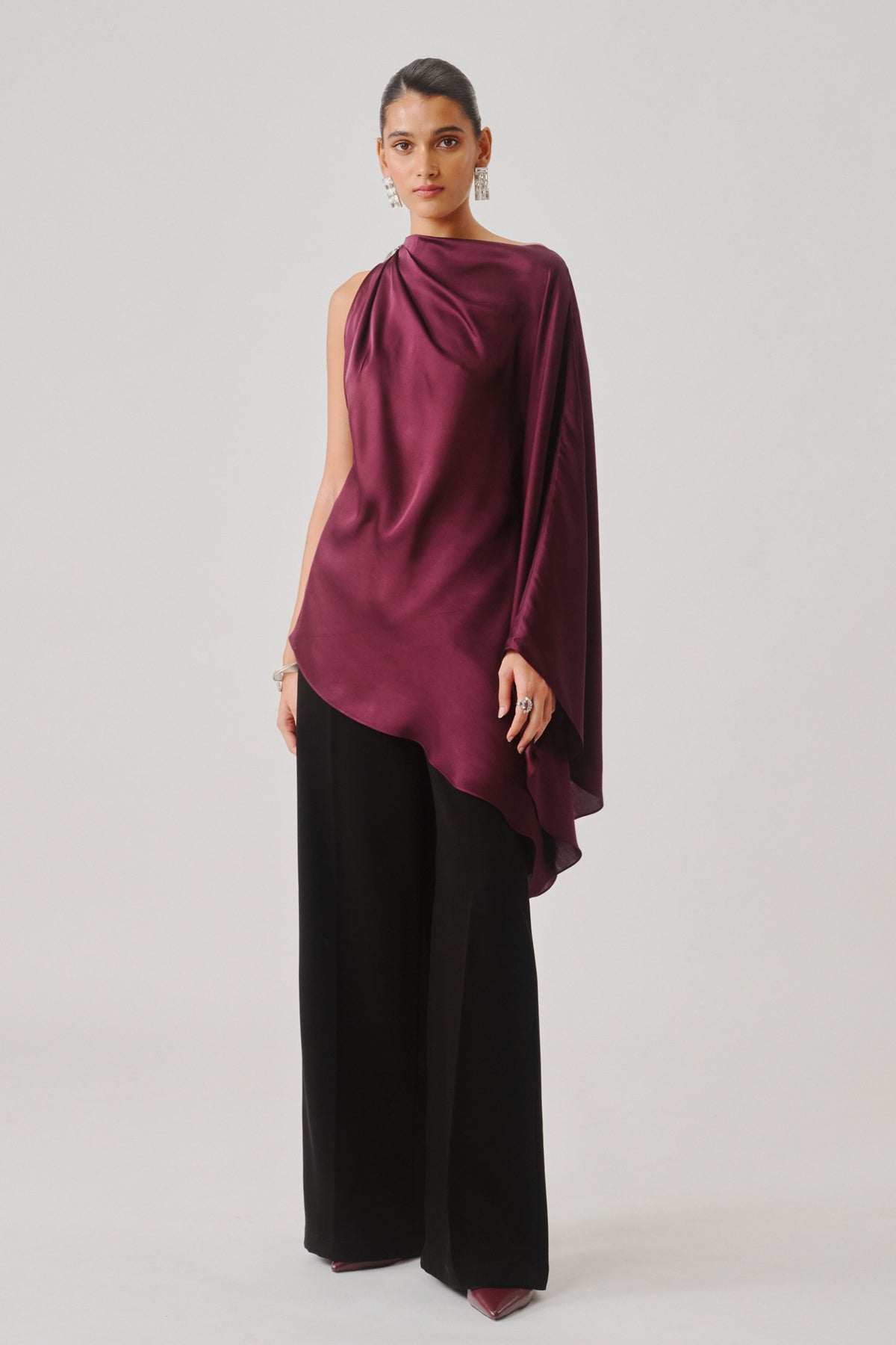 Dark Plum Drape Top