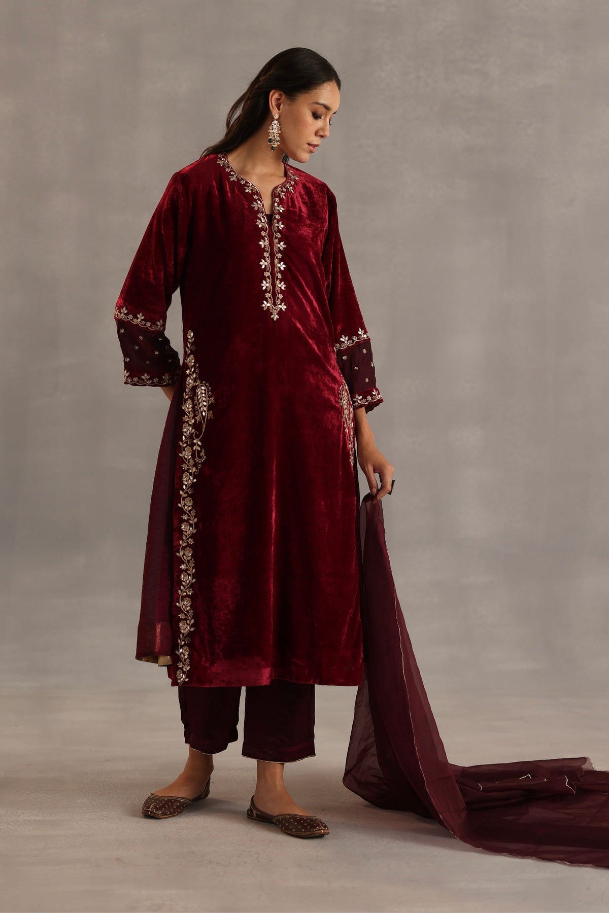 Megh Garnet Kurta Set