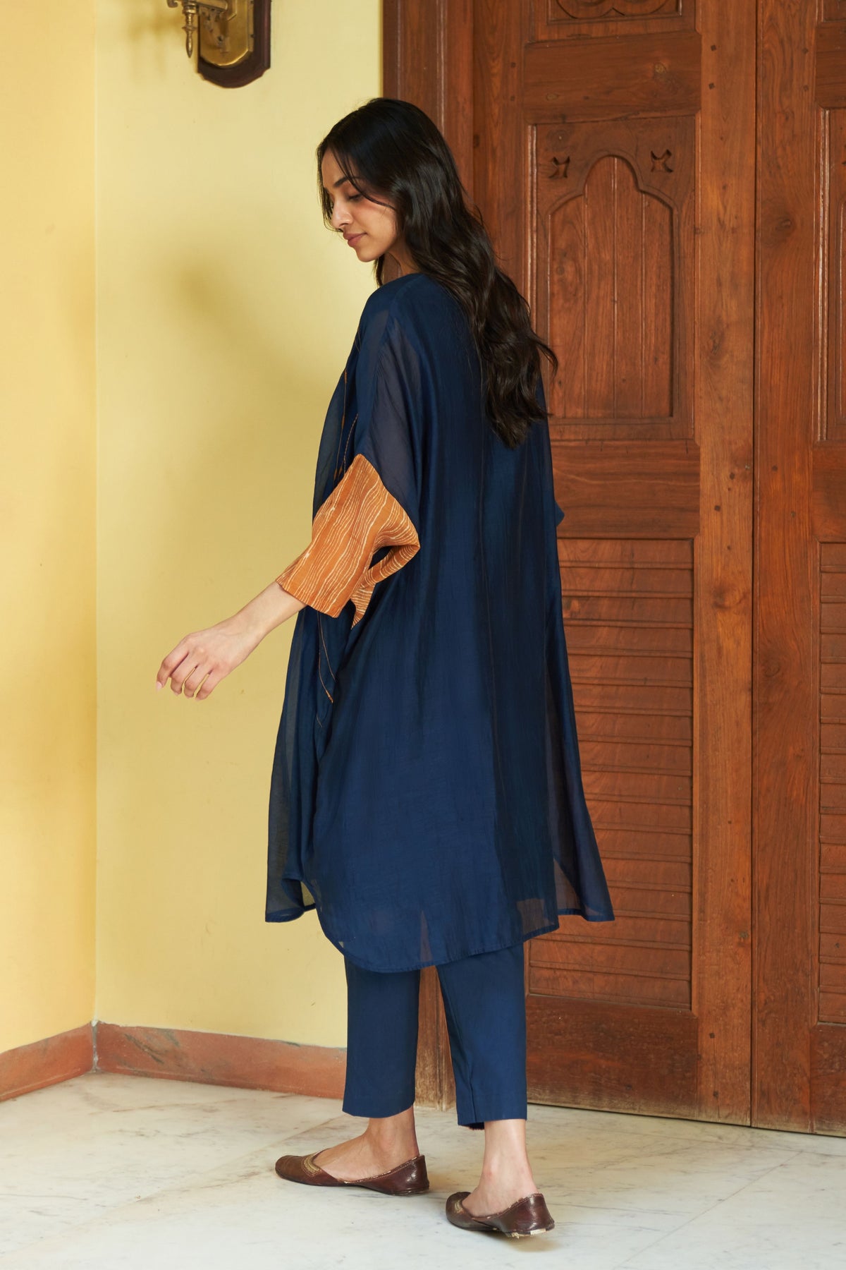 Indigo Embroidered Kurta