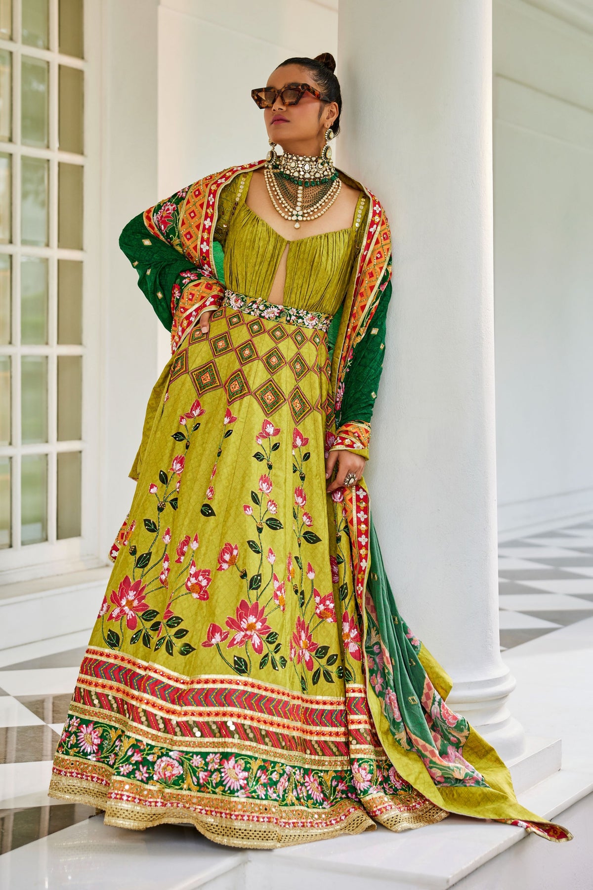 Shikargah Floral Anarkali