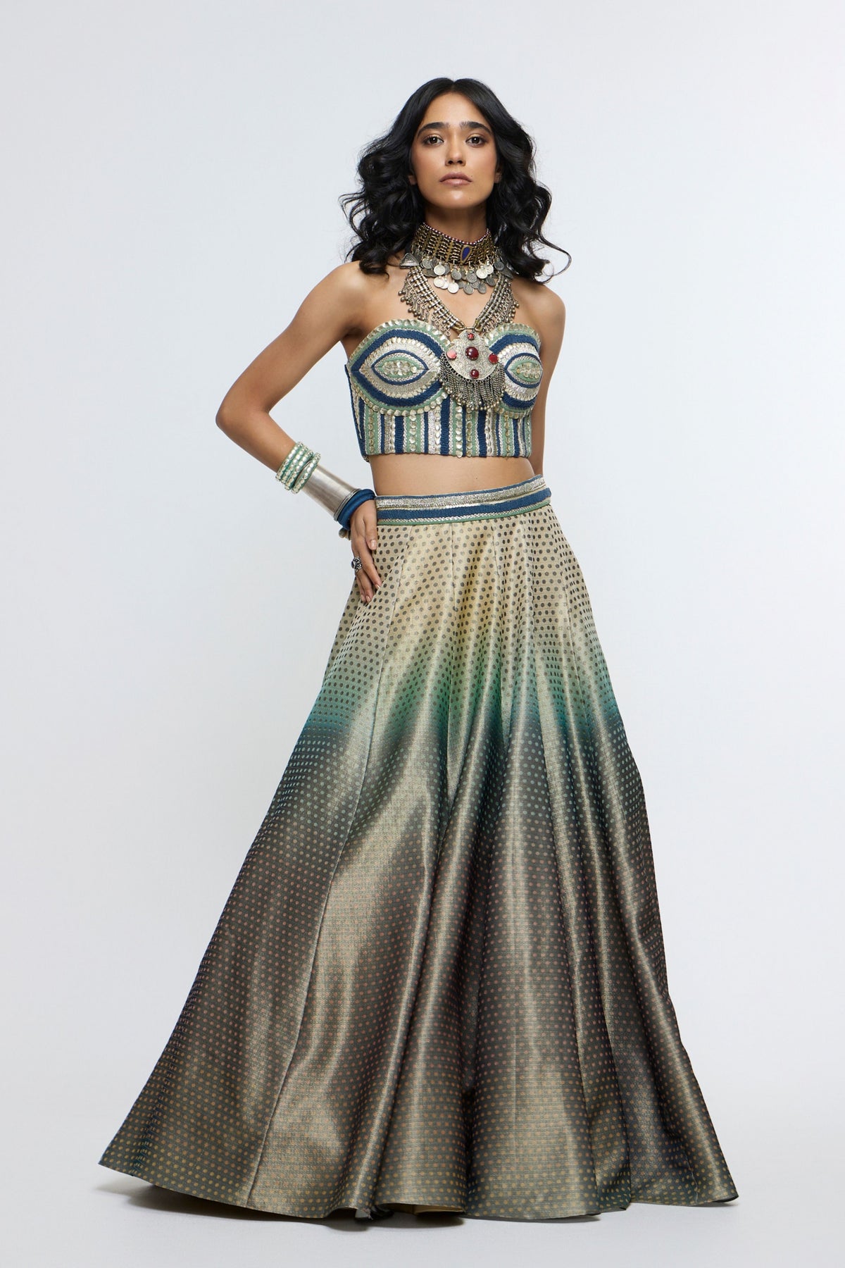 Kariya Corset Paired With Lehenga