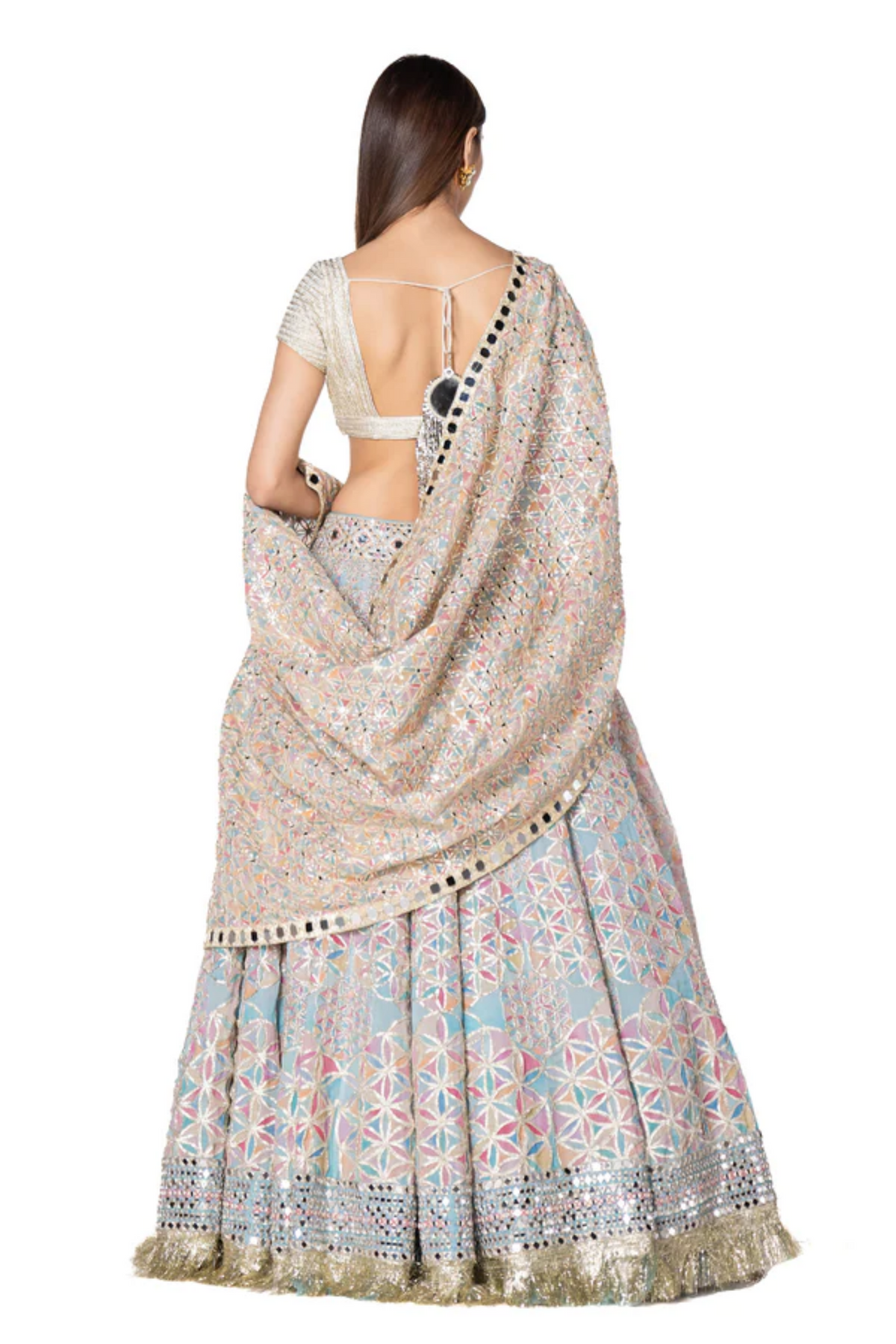 Printed Lehenga Set in Multicolour