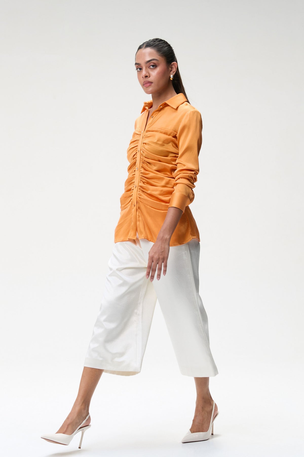 Coral Bustier Shirt
