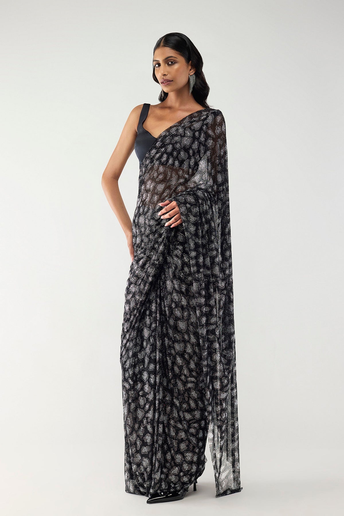 Obsidia Draped Saree Set