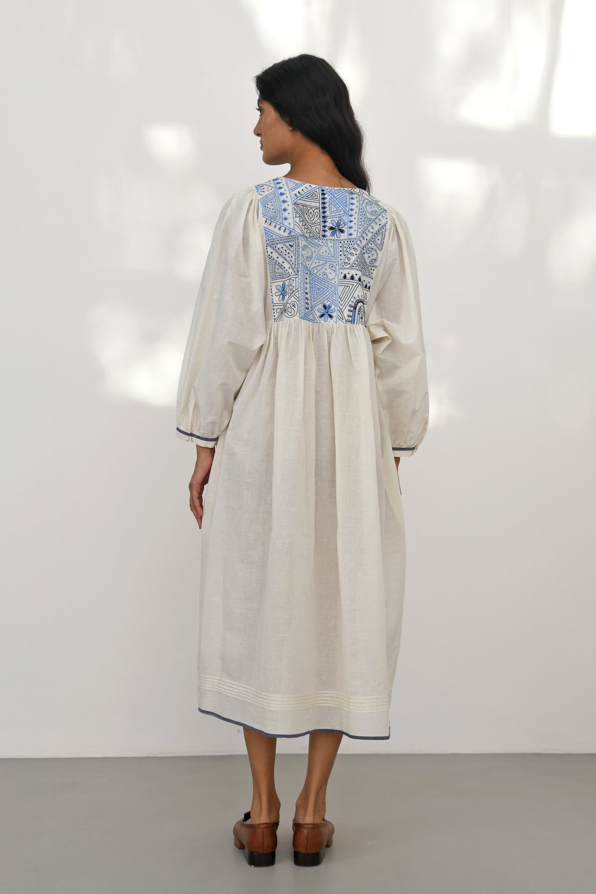 Ivory Adria Embroidered Dress