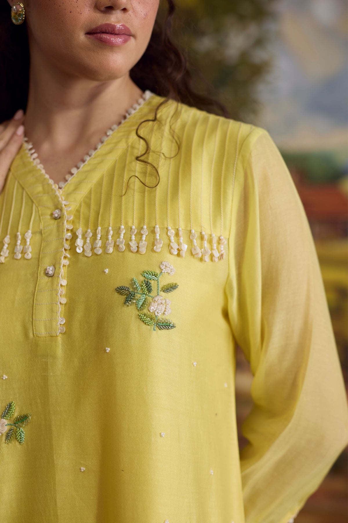 Sunray Floral Beaded Dress