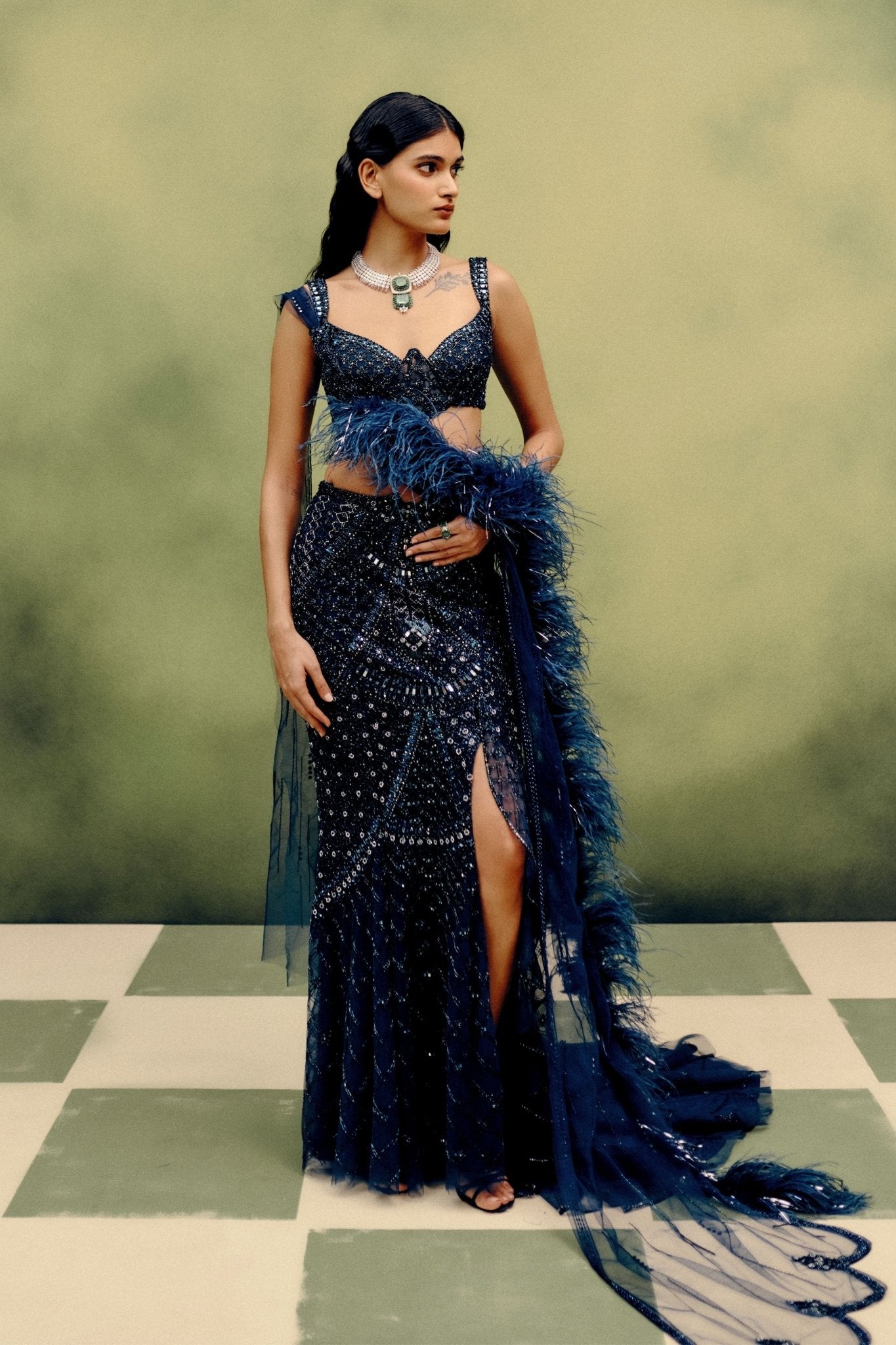 Noir Illume Skirt Set - Dolly J - Elahe