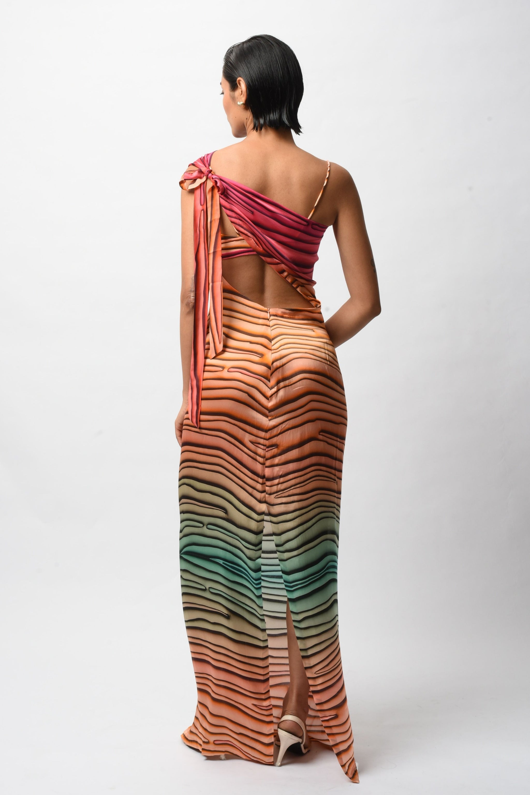 Forty Four - Satin Allure Backless Resort Gown S Forty Four - Satin Allure Backless Resort Gown S