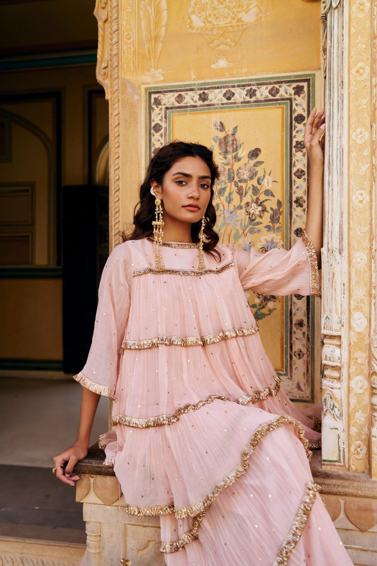 Vintage Blush Sharara Set