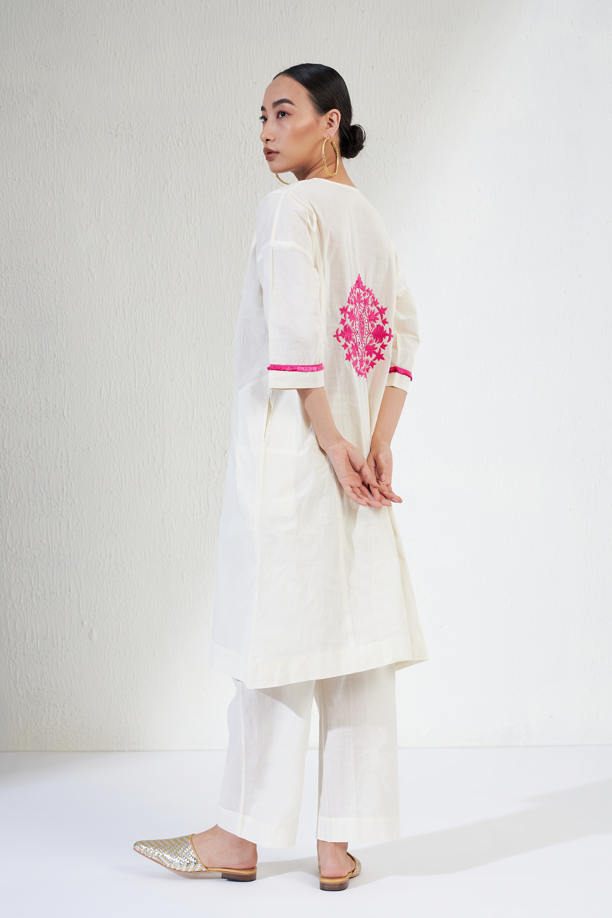 White Zeba Kurta Set