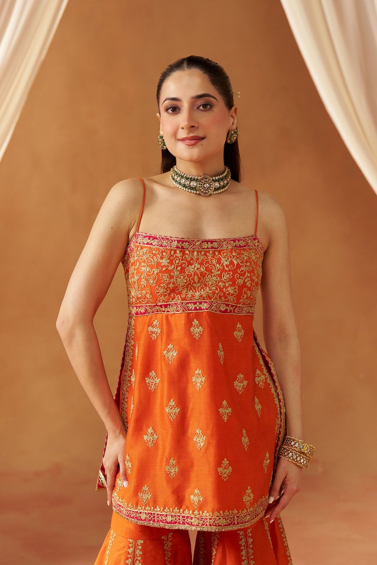 Najma Burnt Orange Kurta Set