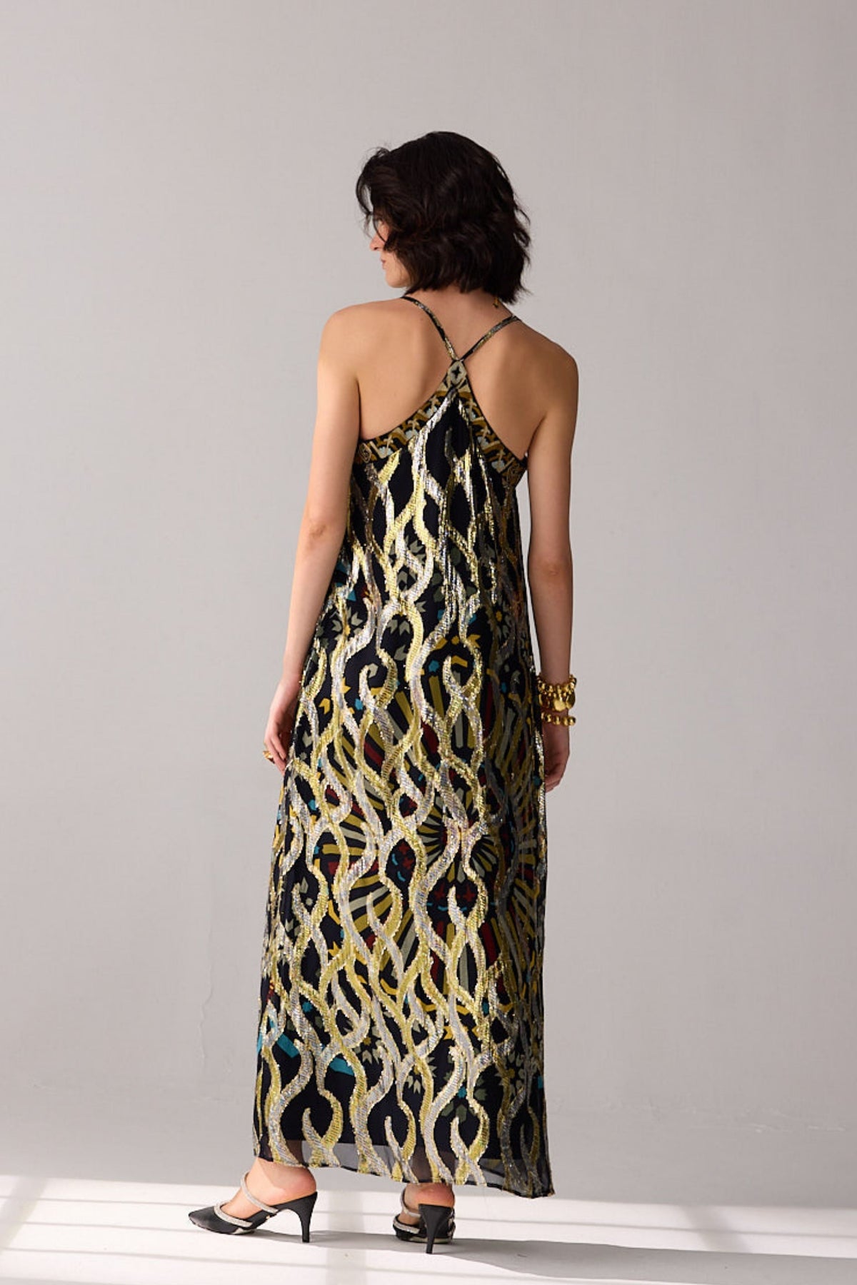 Romi Beaded Lurex Dres