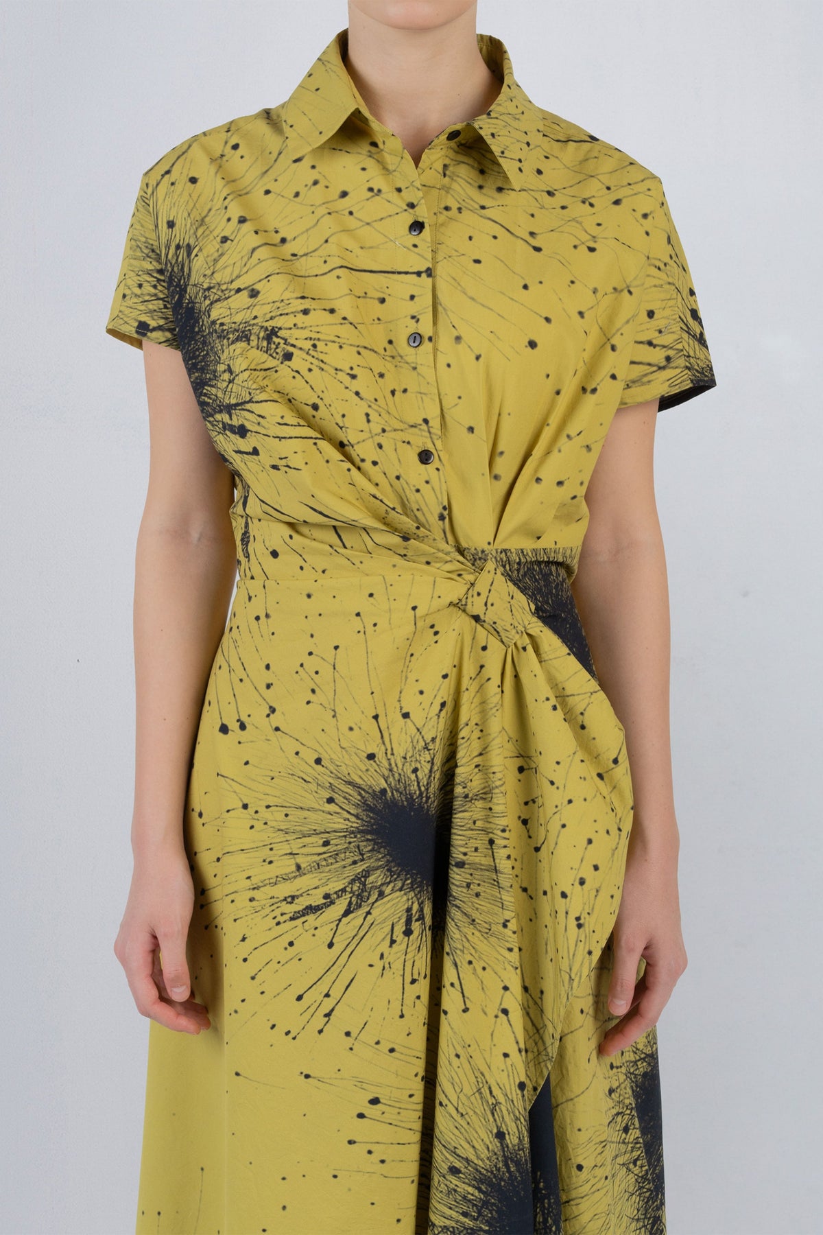 Splatter Wrap Dress